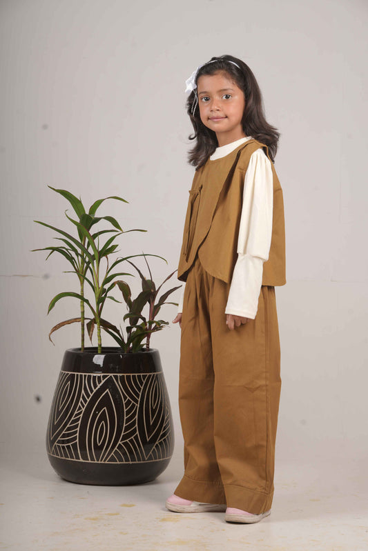 Girls Mehandi Plazzo Top Set