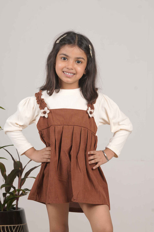 Girls Dark Brown Frock