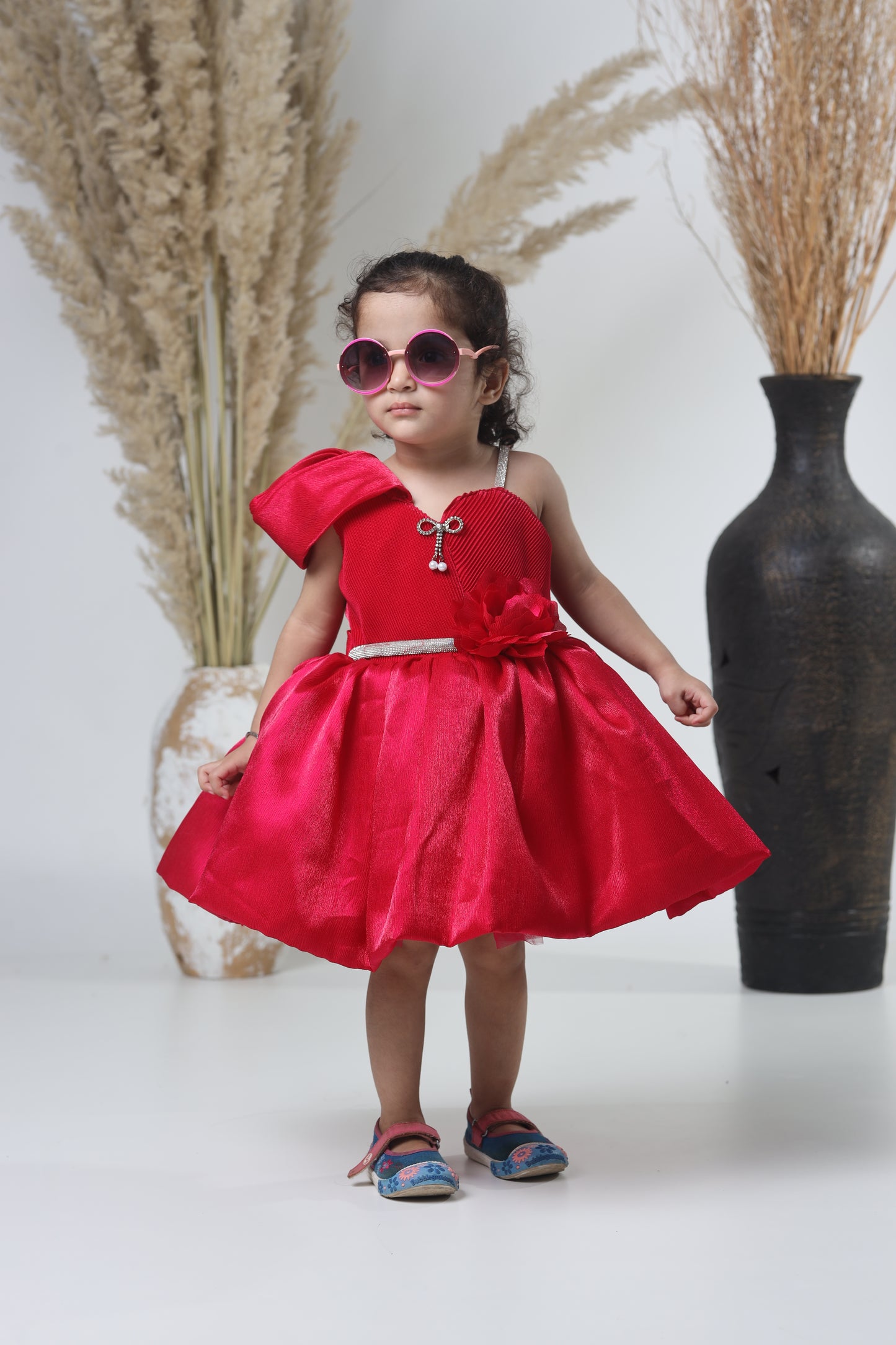 Stylish Red Party Wear Gown for Girls