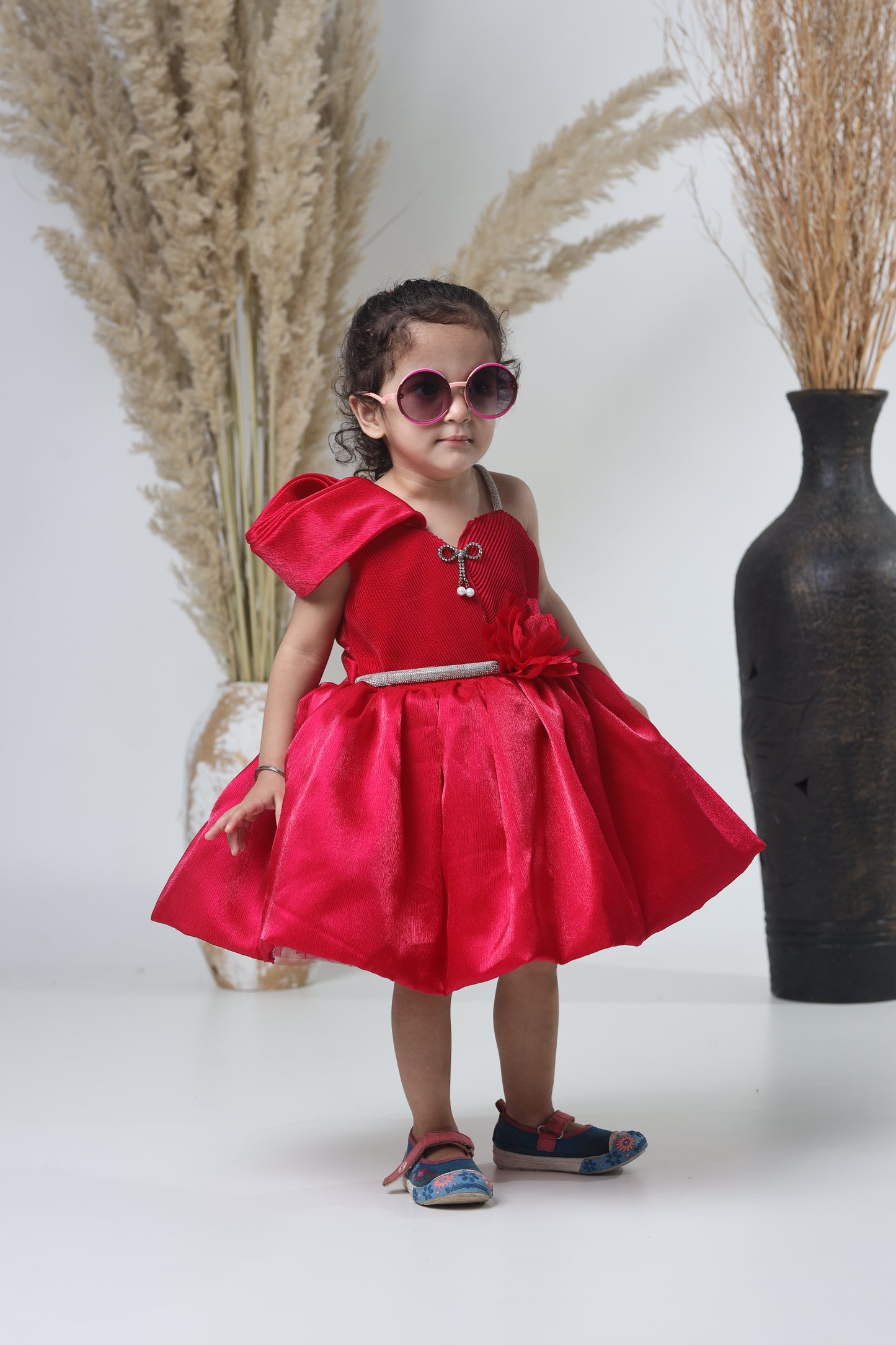 Stylish Red Party Wear Gown for Girls