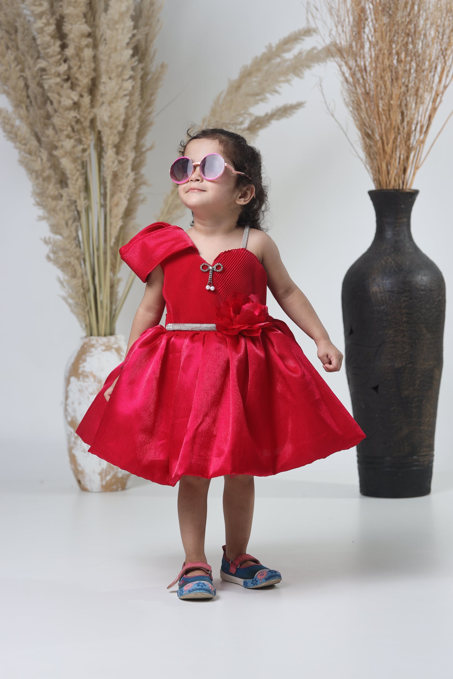 Stylish Red Party Wear Gown for Girls