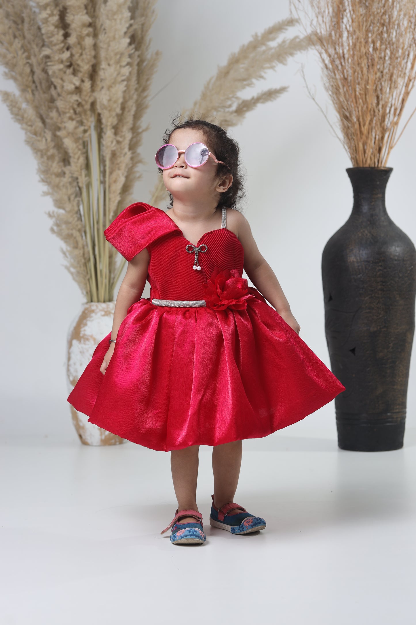 Stylish Red Party Wear Gown for Girls