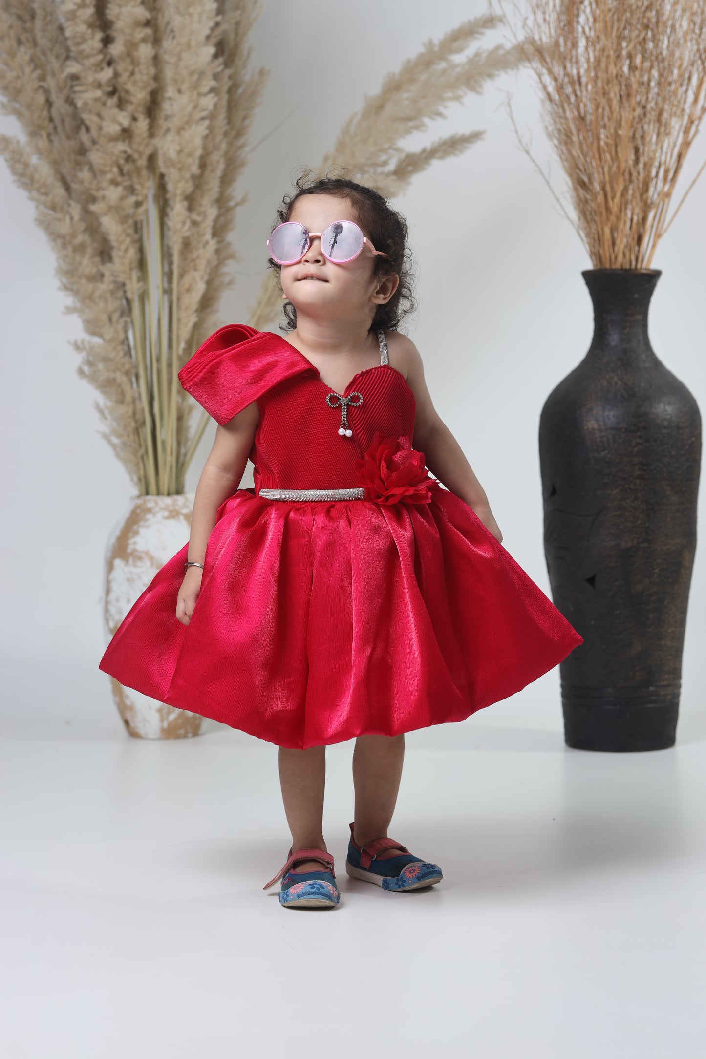 Stylish Red Party Wear Gown for Girls