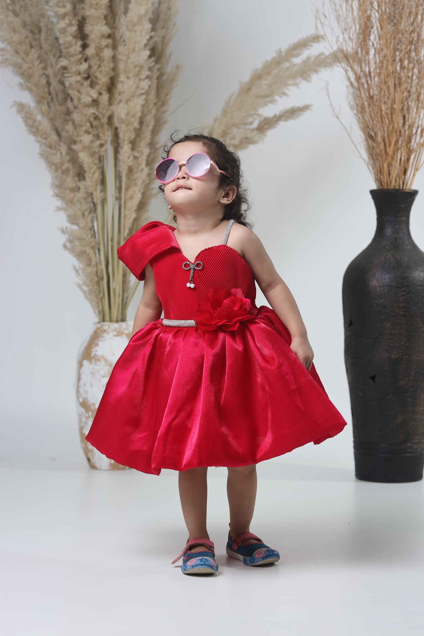 Stylish Red Party Wear Gown for Girls