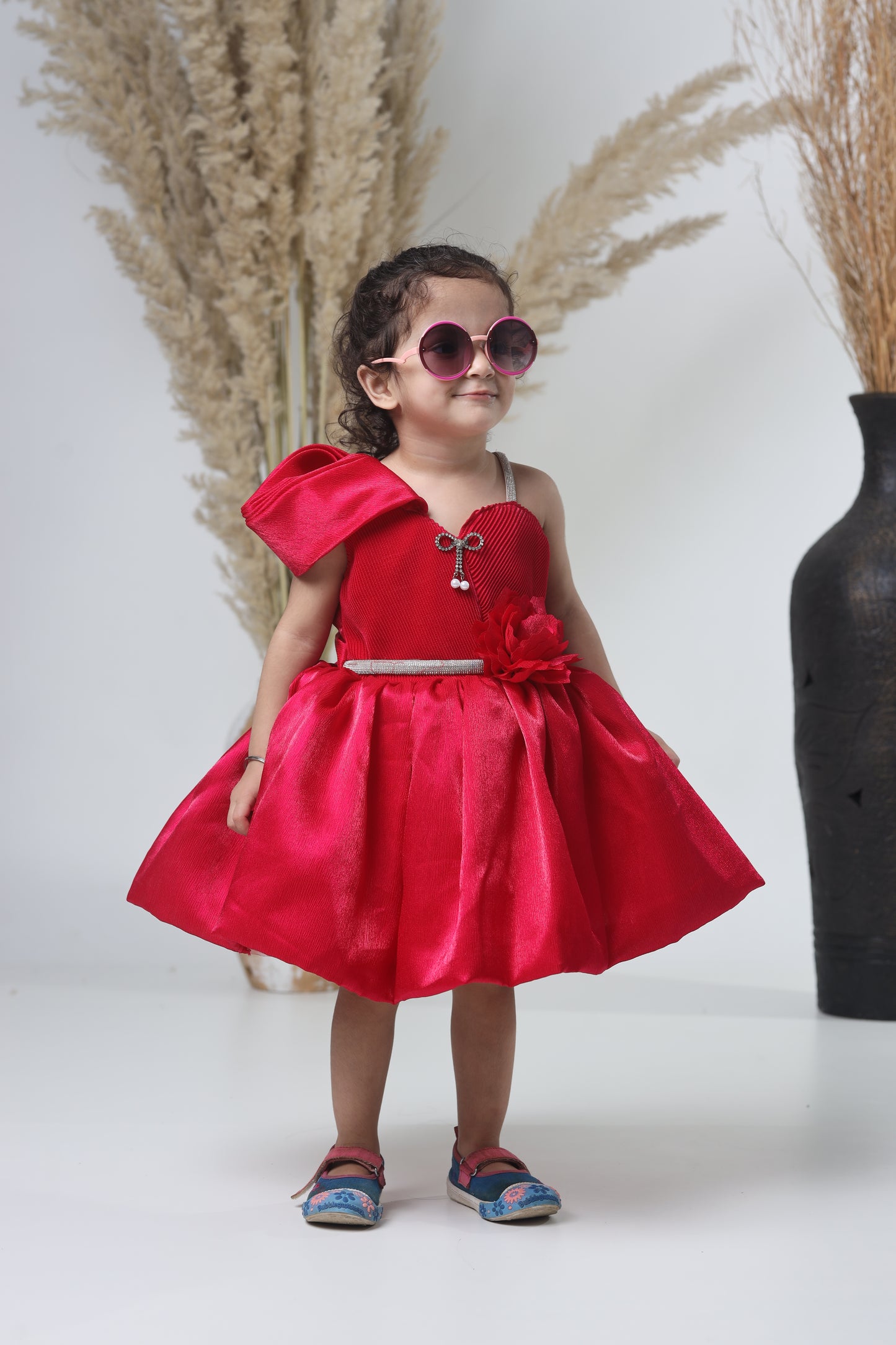 Stylish Red Party Wear Gown for Girls