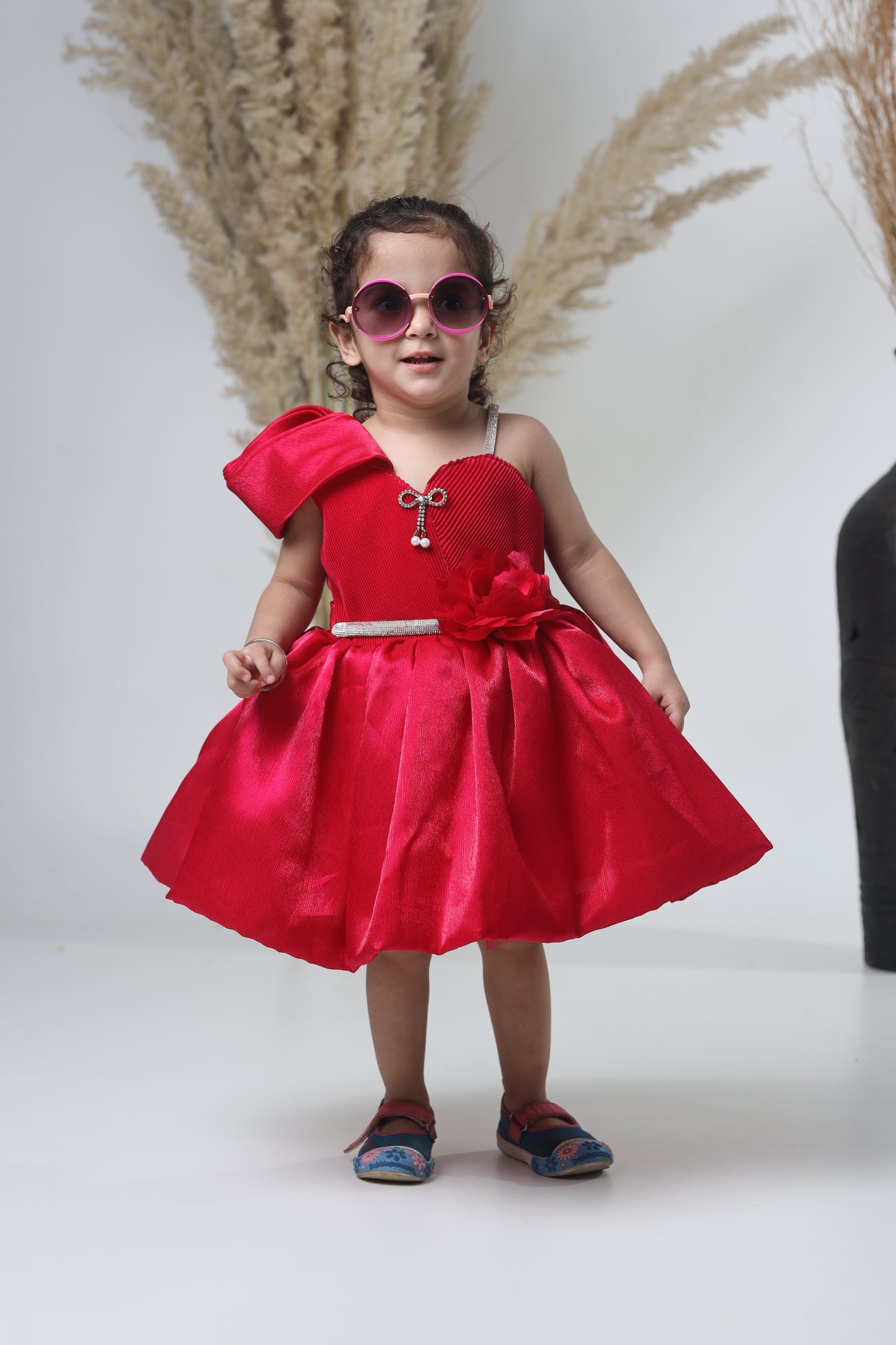 Stylish Red Party Wear Gown for Girls
