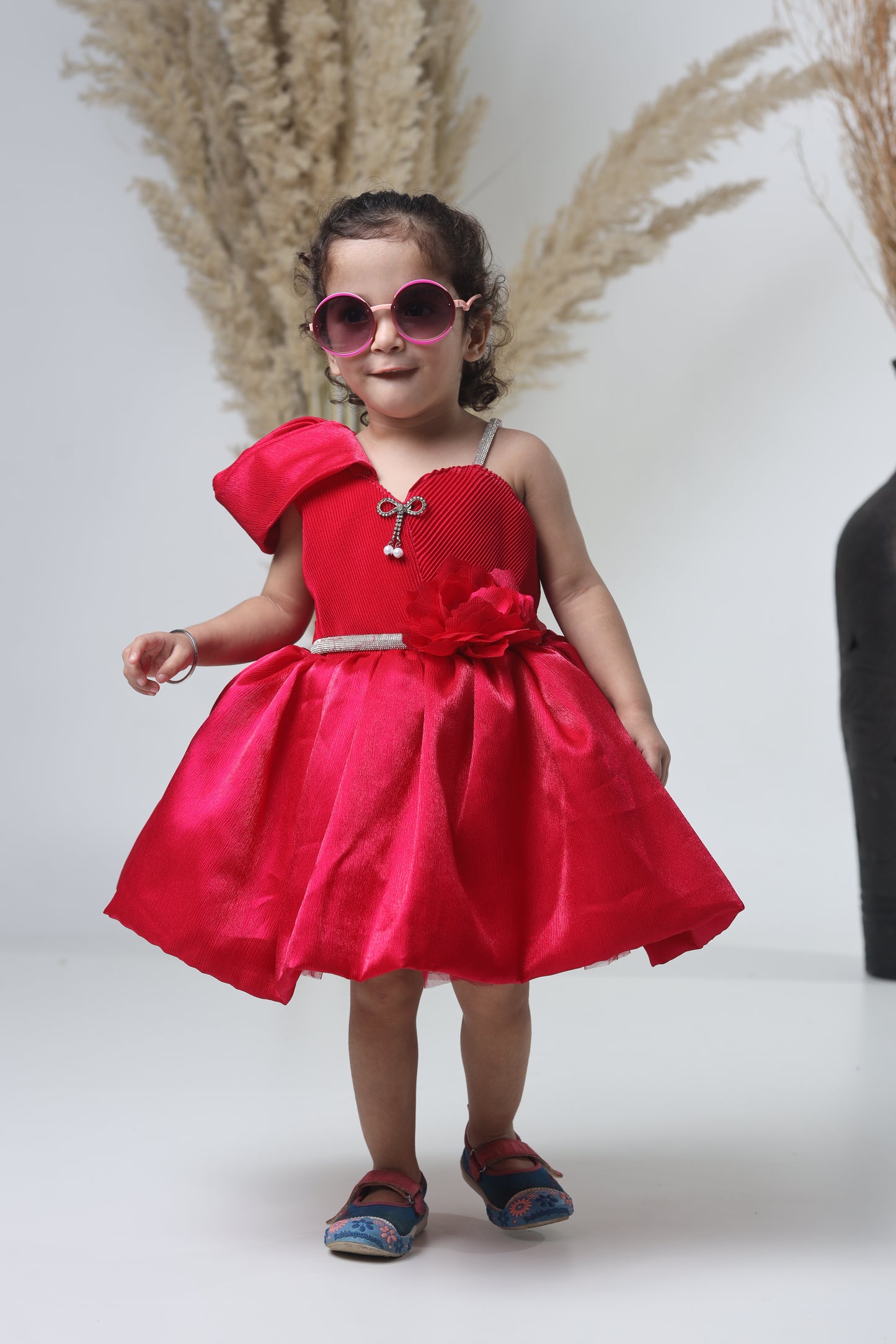 Stylish Red Party Wear Gown for Girls