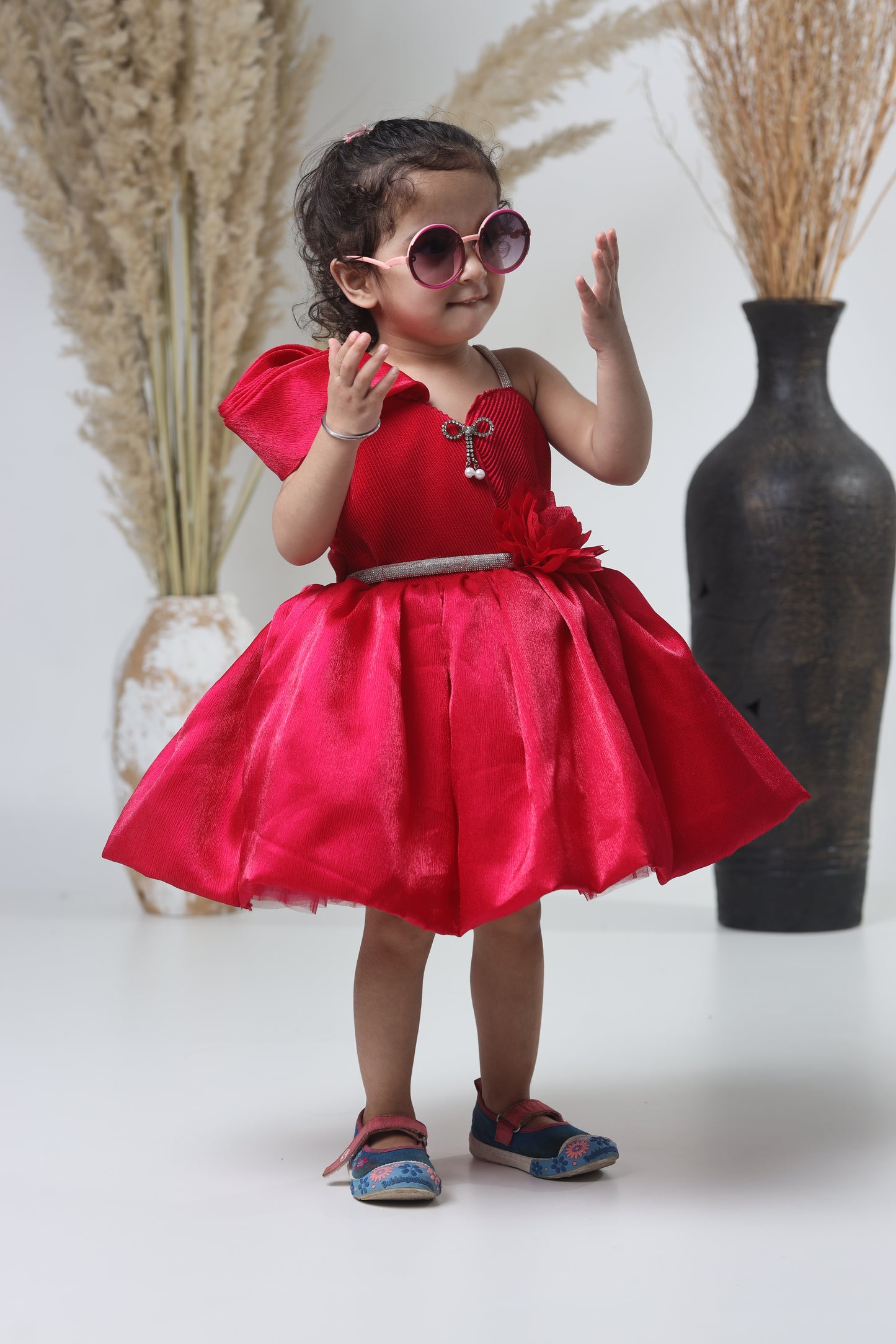 Stylish Red Party Wear Gown for Girls