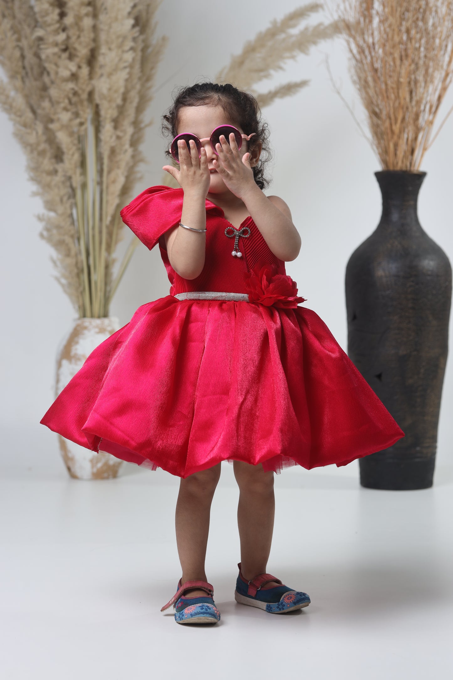 Stylish Red Party Wear Gown for Girls