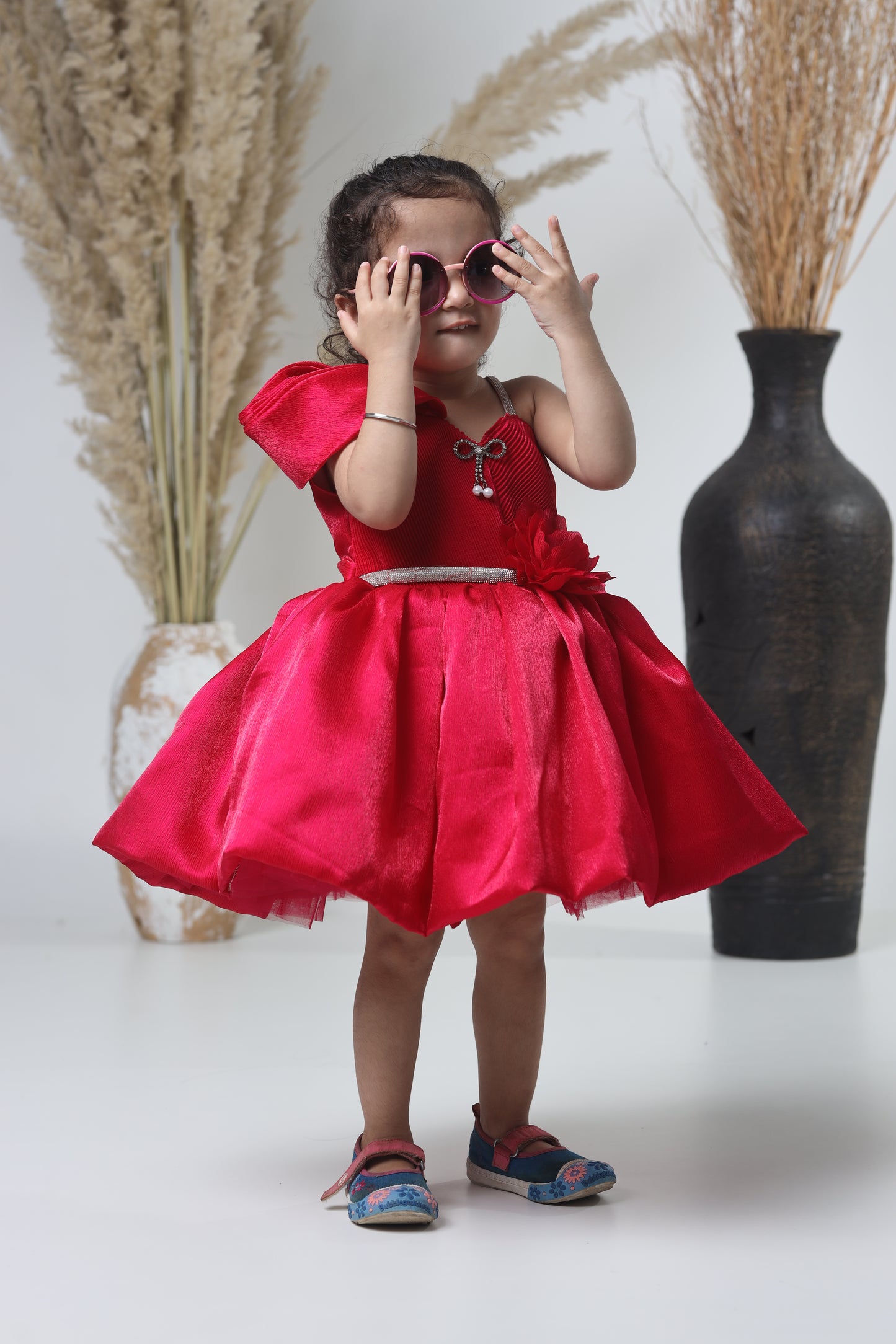 Stylish Red Party Wear Gown for Girls