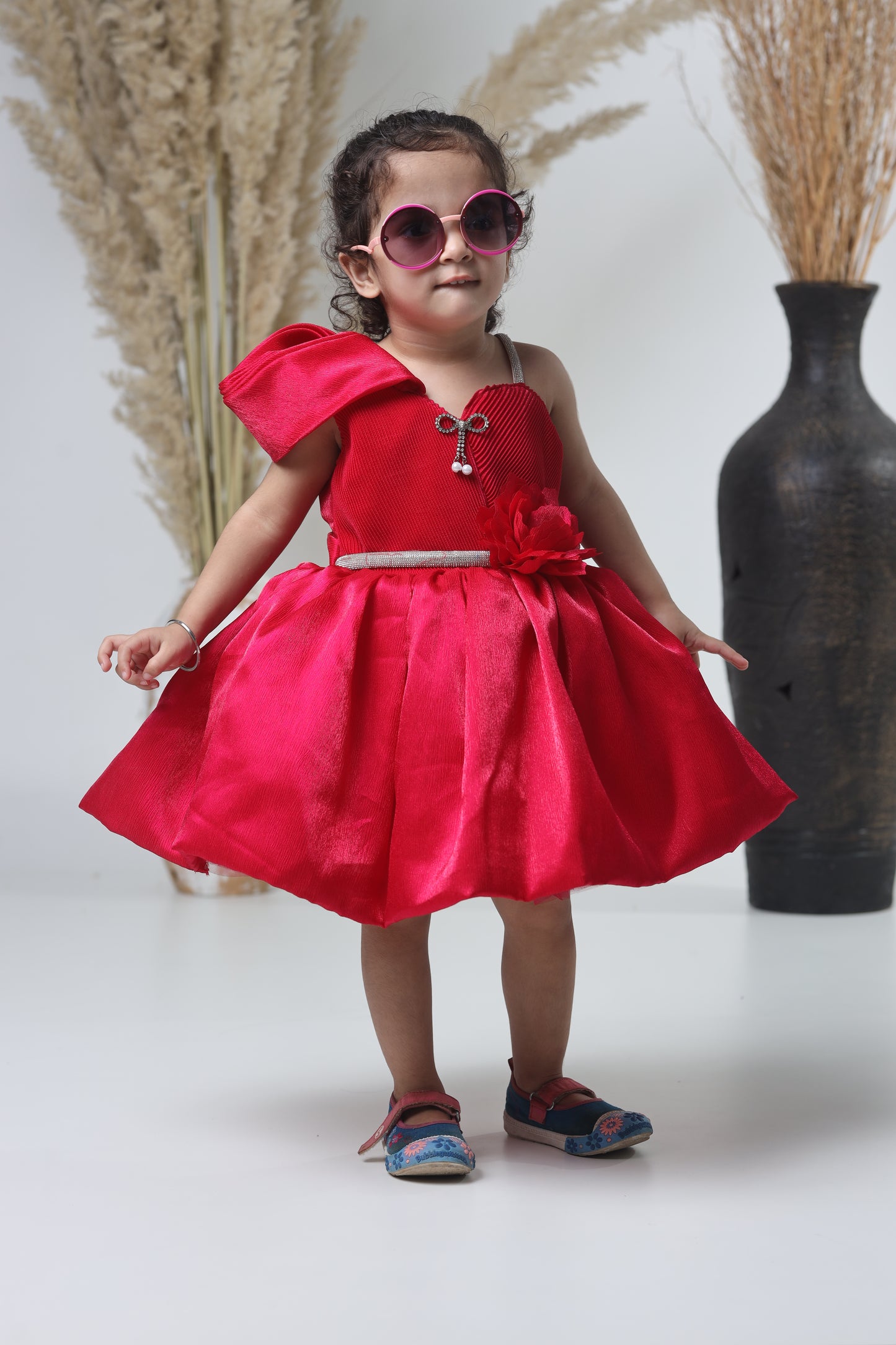 Stylish Red Party Wear Gown for Girls