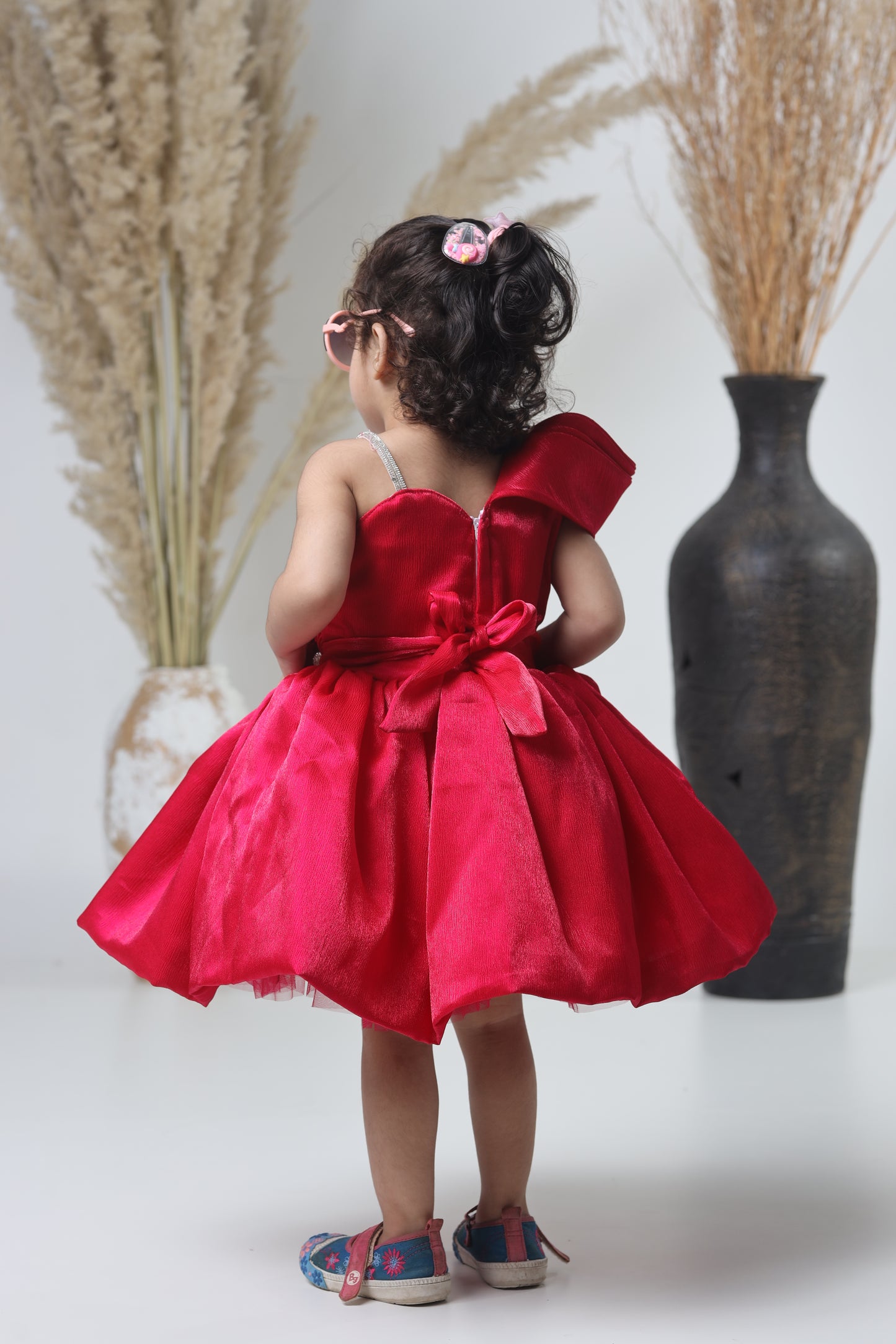 Stylish Red Party Wear Gown for Girls