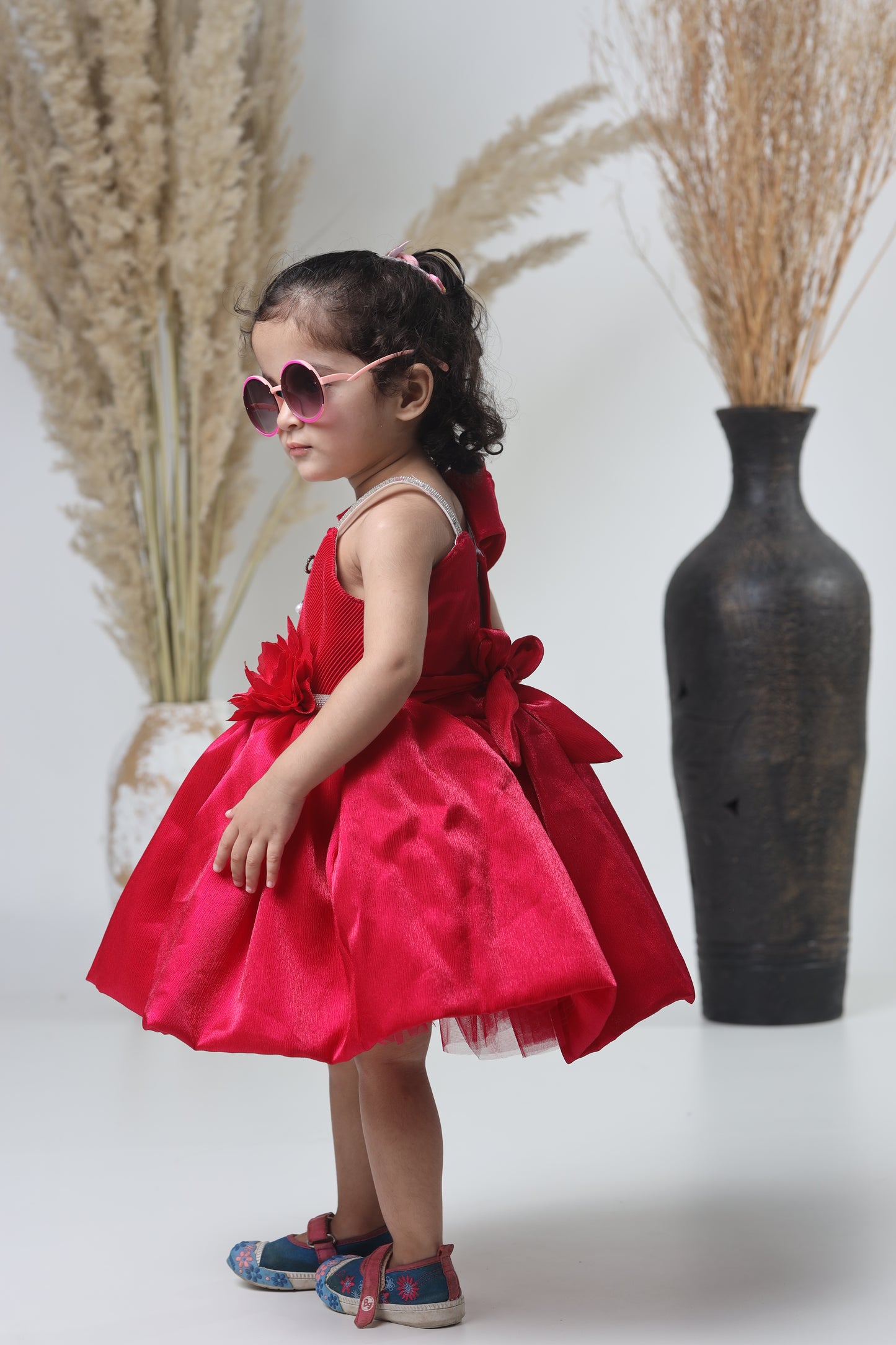 Stylish Red Party Wear Gown for Girls