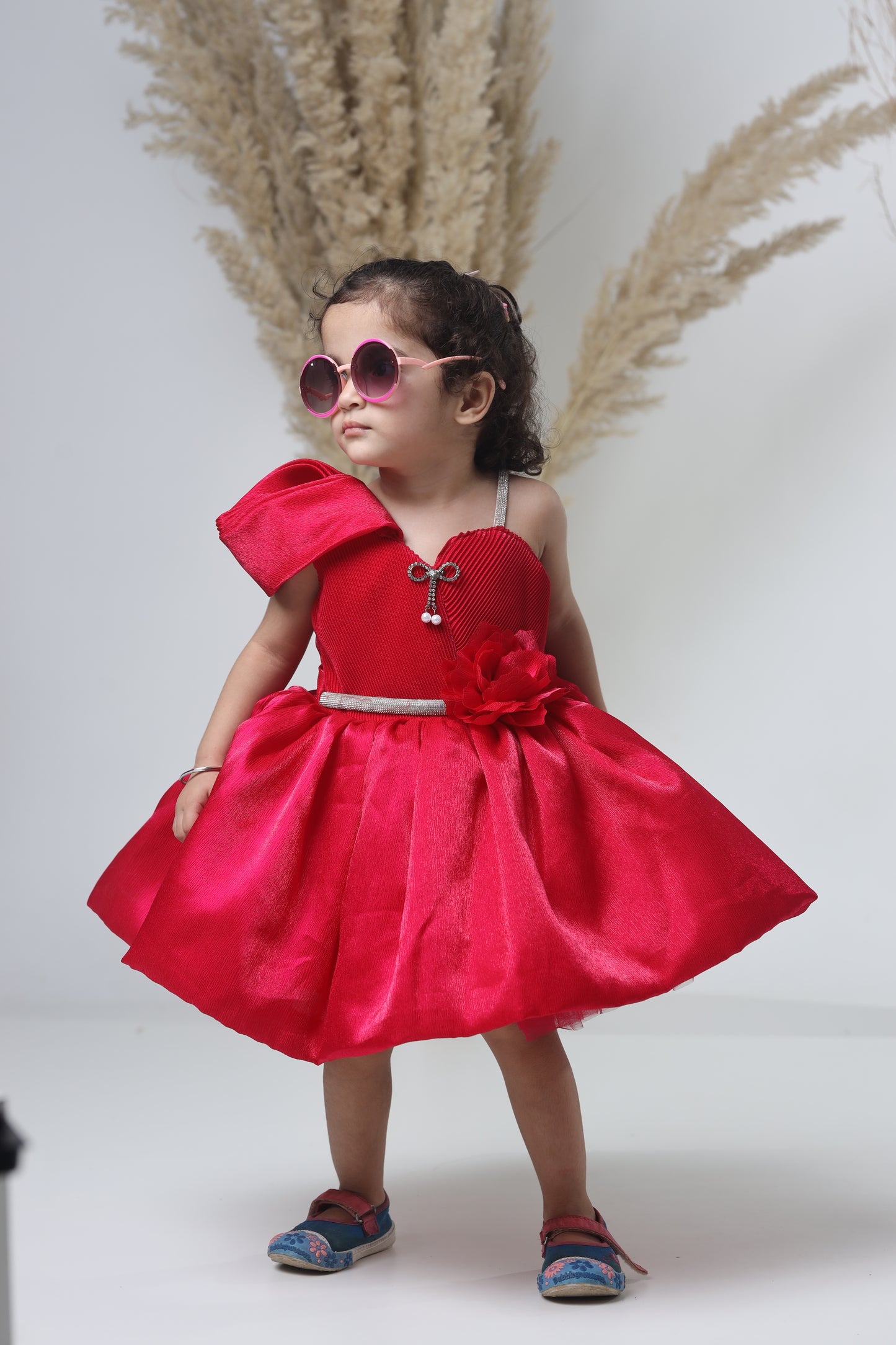 Stylish Red Party Wear Gown for Girls