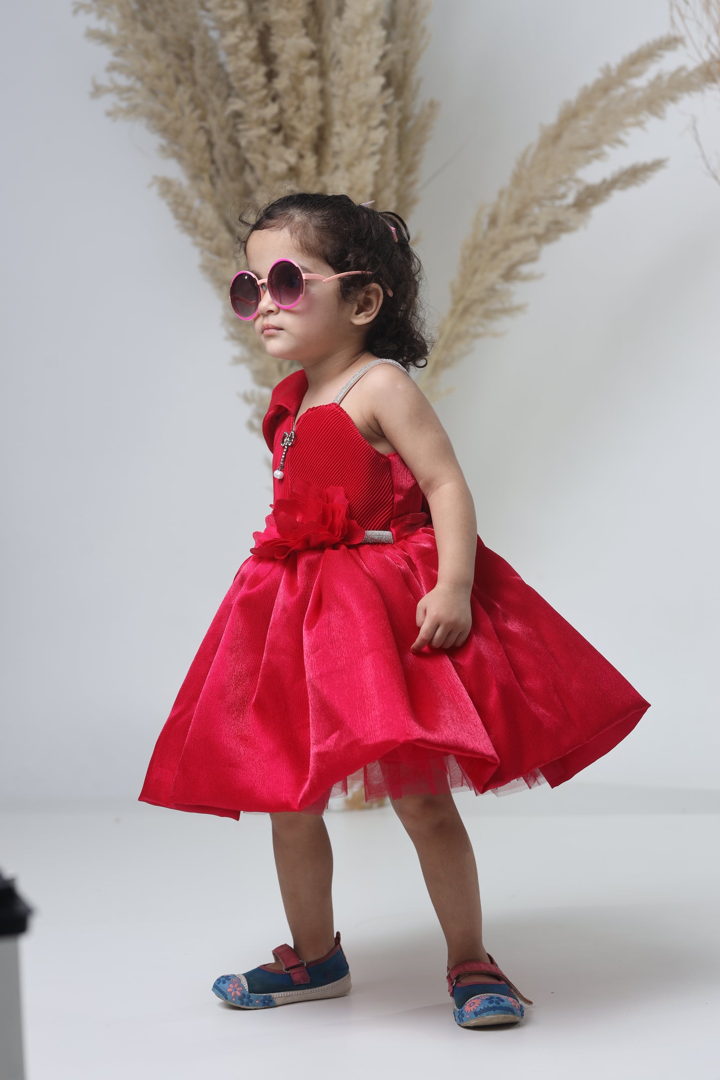 Stylish Red Party Wear Gown for Girls