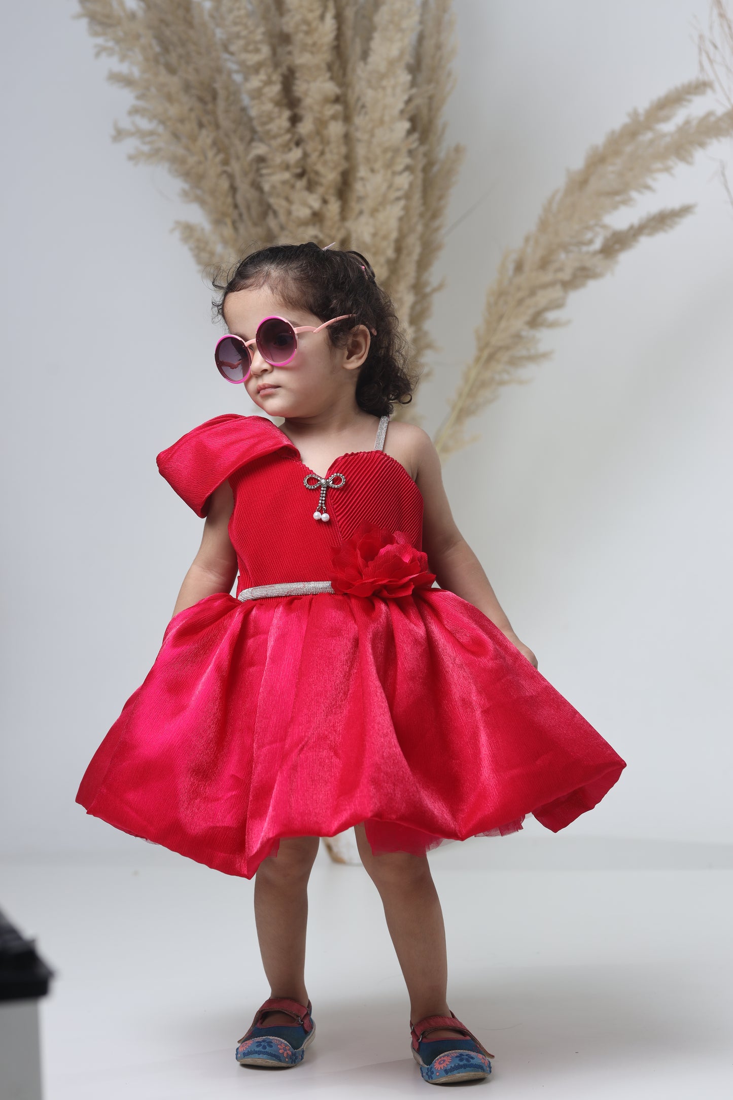 Stylish Red Party Wear Gown for Girls