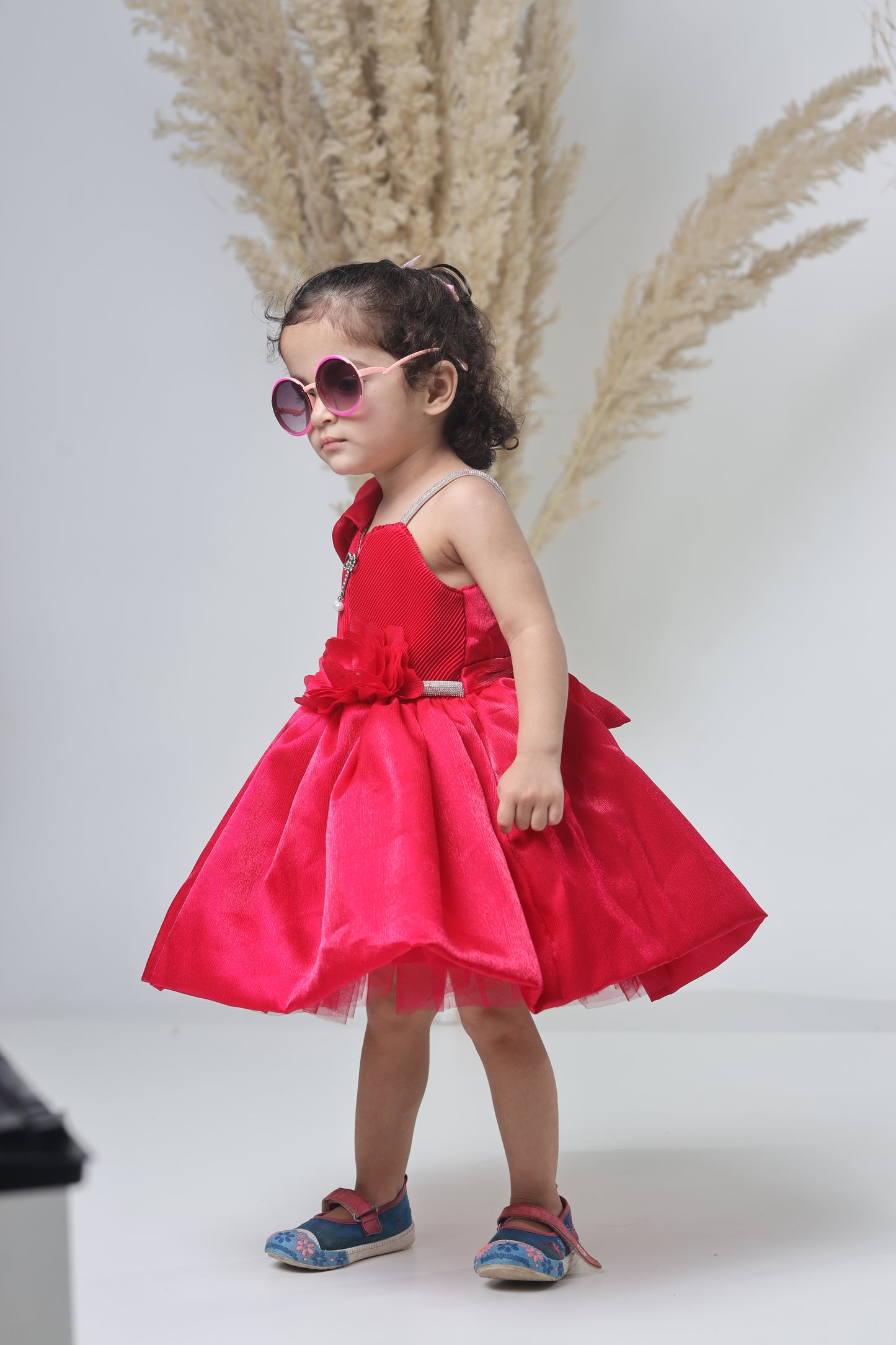 Stylish Red Party Wear Gown for Girls