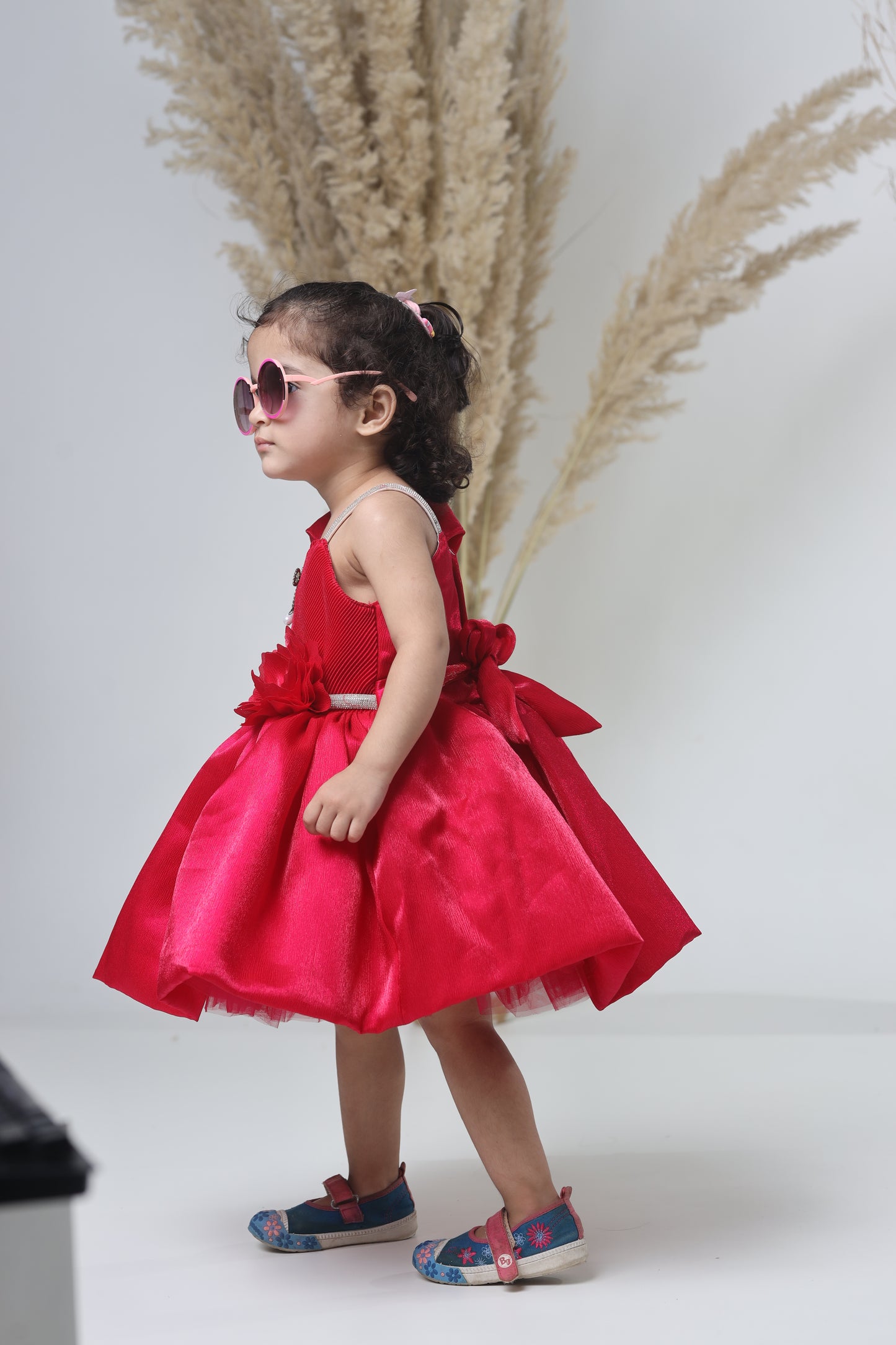 Stylish Red Party Wear Gown for Girls