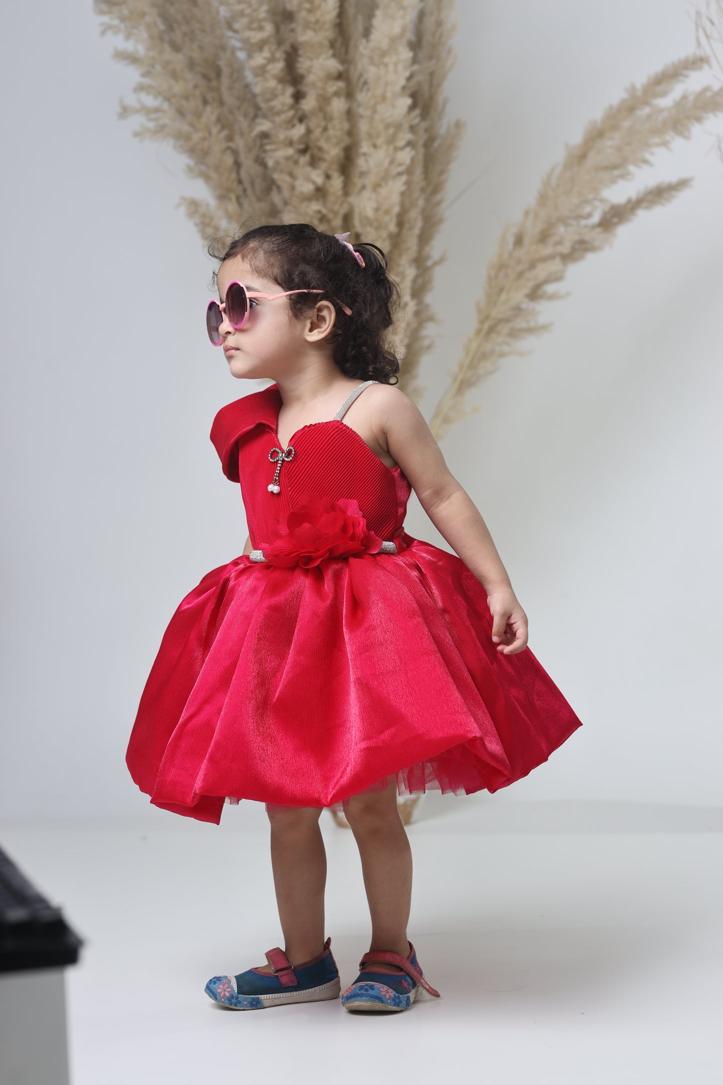 Stylish Red Party Wear Gown for Girls