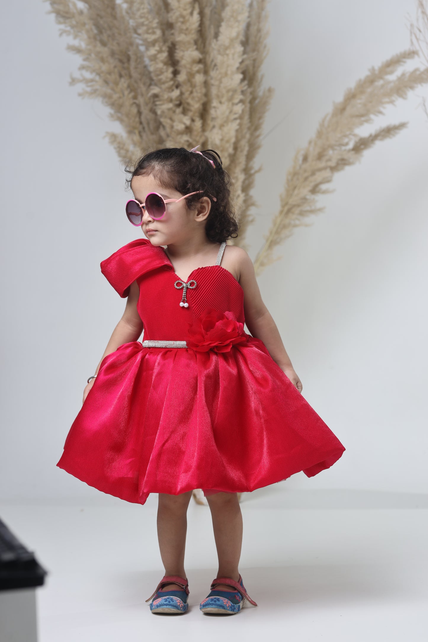Stylish Red Party Wear Gown for Girls