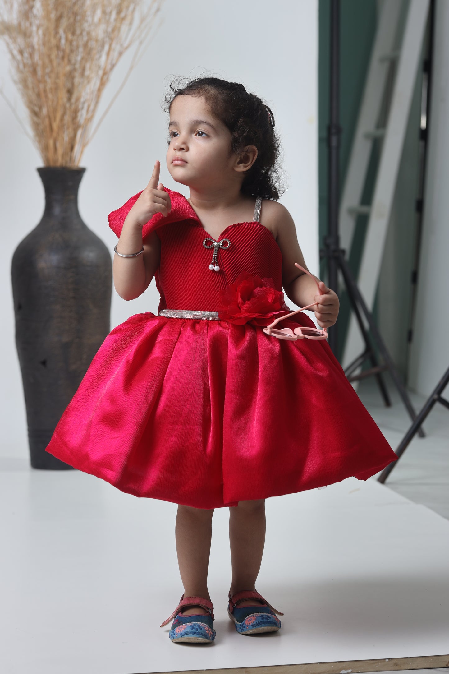 Stylish Red Party Wear Gown for Girls