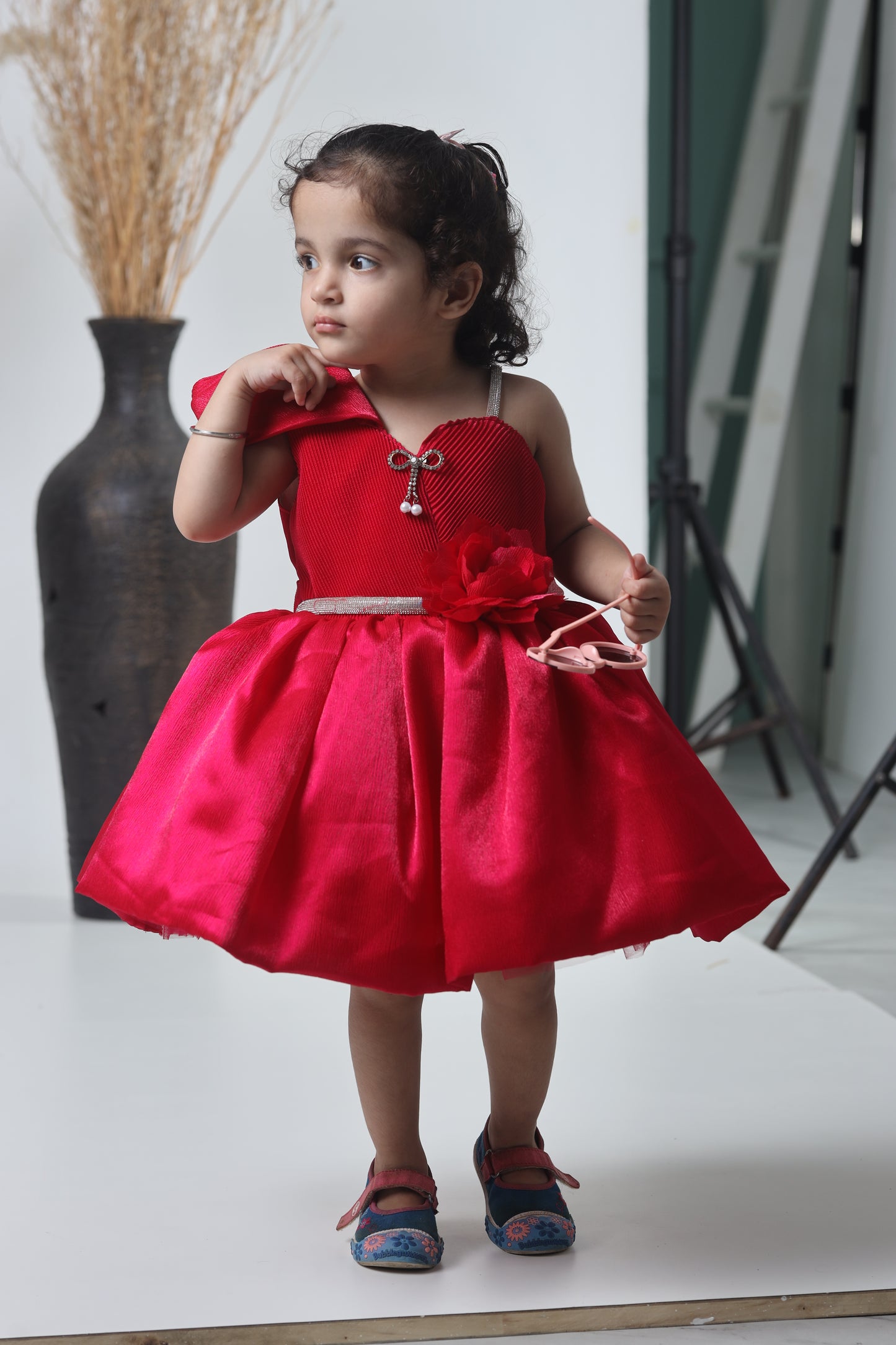 Stylish Red Party Wear Gown for Girls