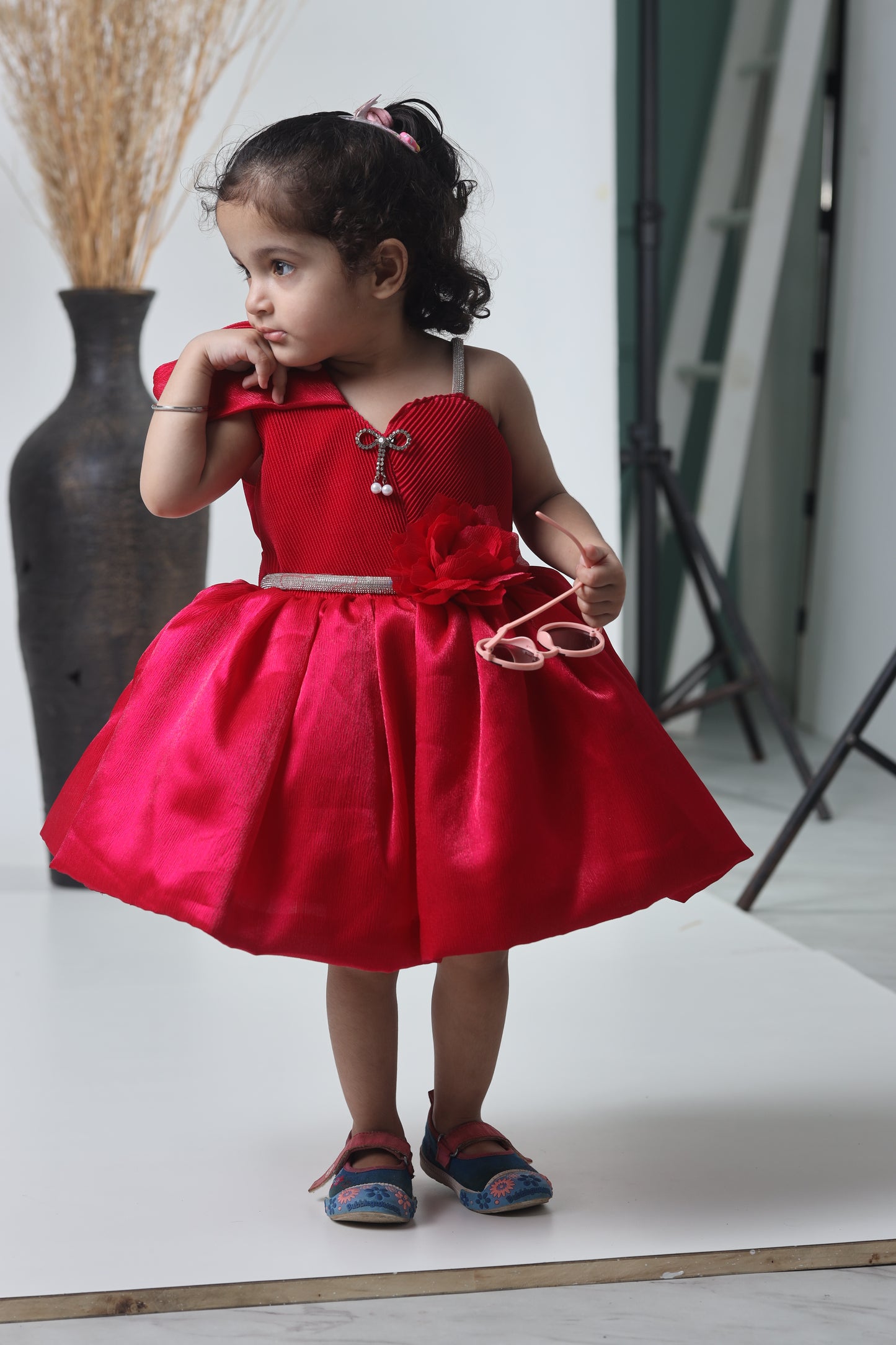 Stylish Red Party Wear Gown for Girls