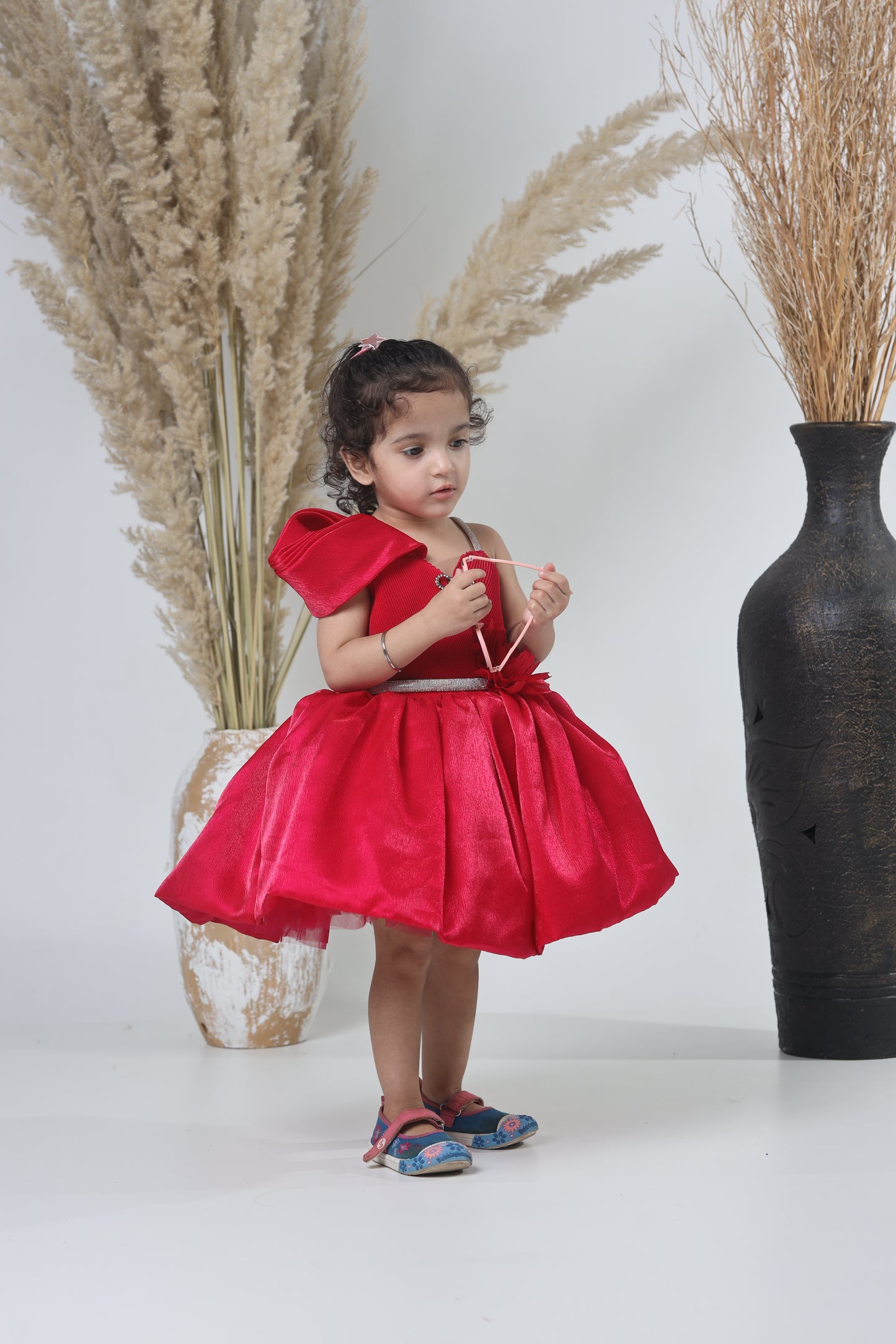 Stylish Red Party Wear Gown for Girls