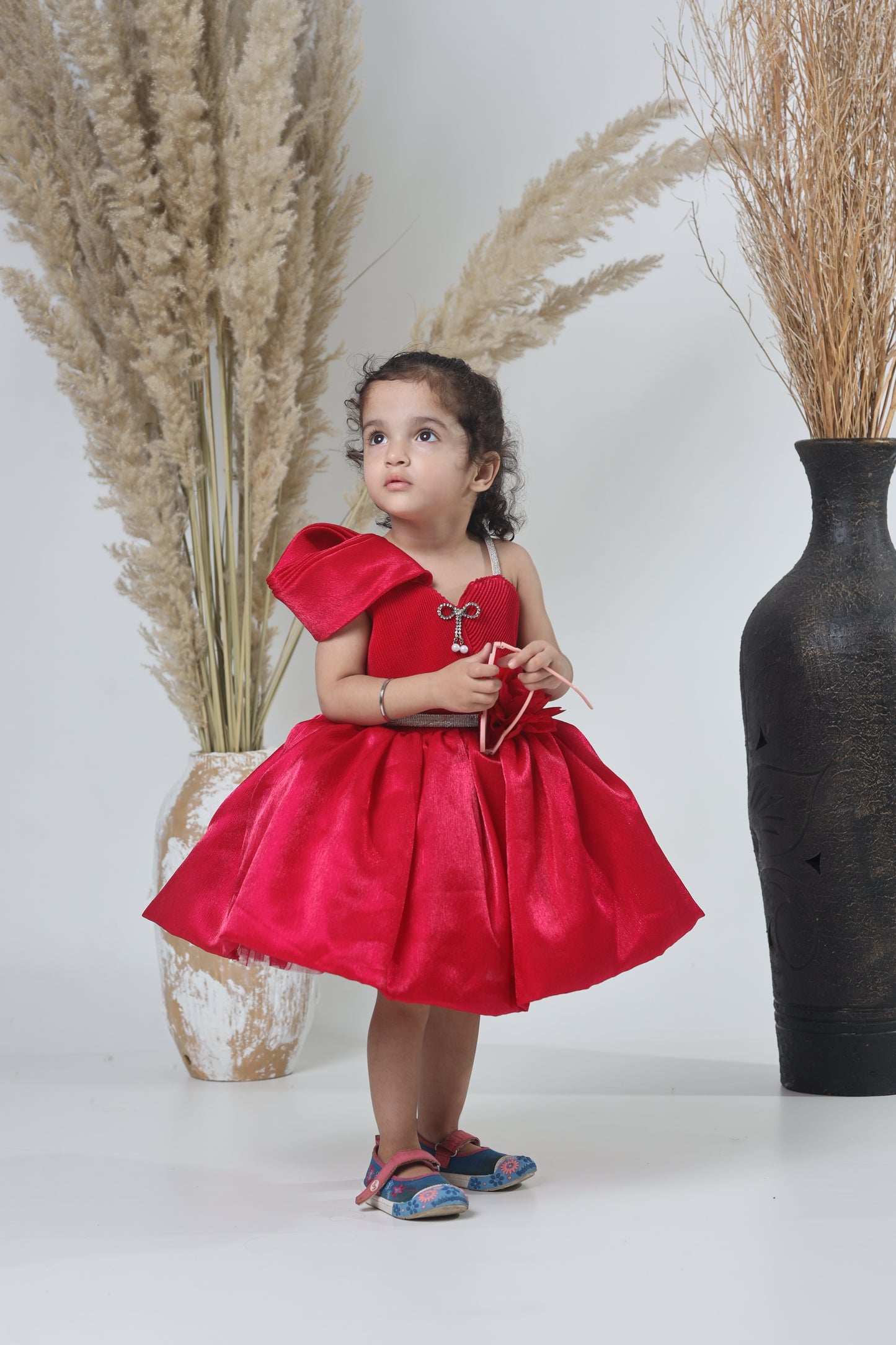 Stylish Red Party Wear Gown for Girls