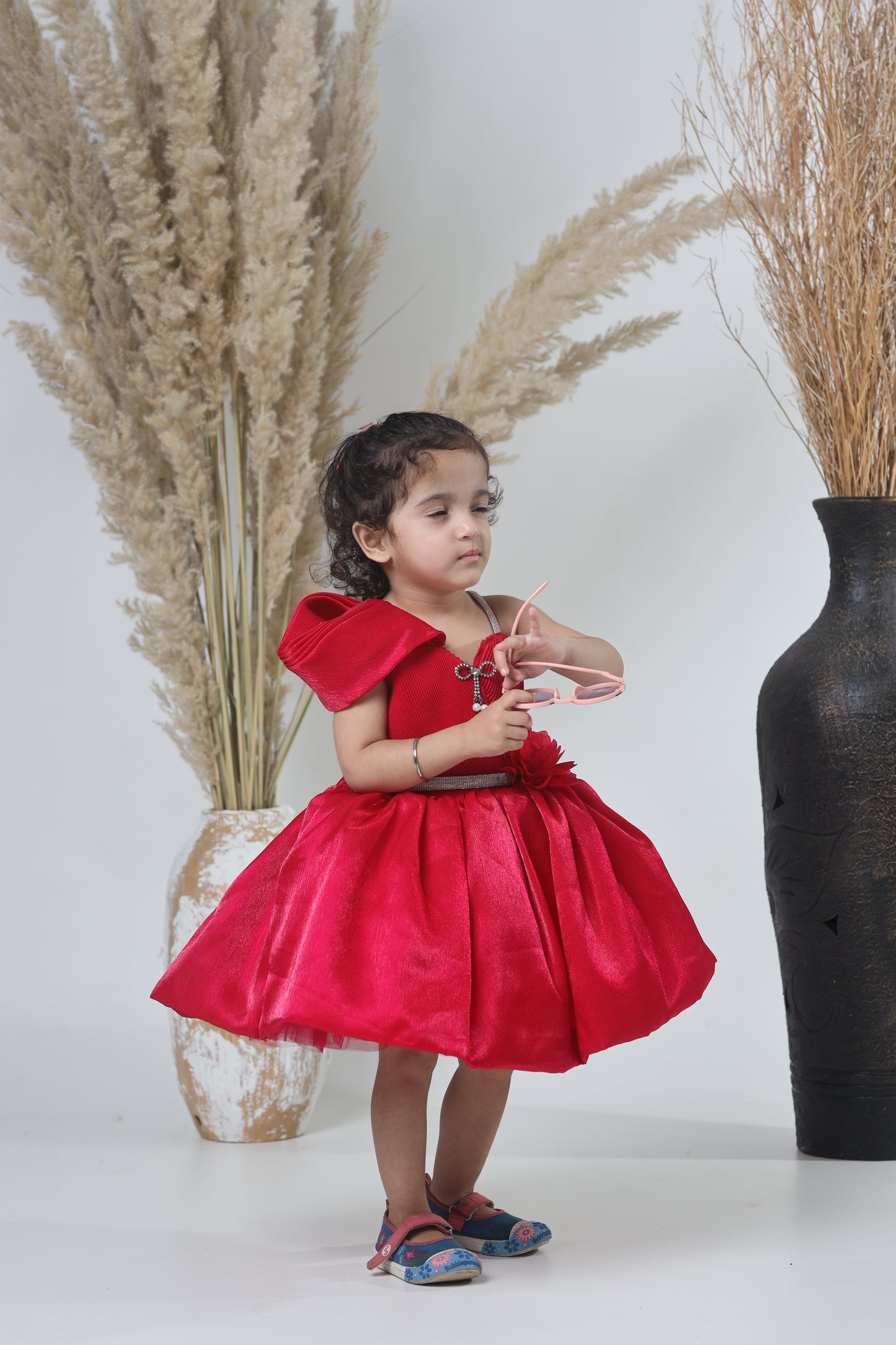 Stylish Red Party Wear Gown for Girls