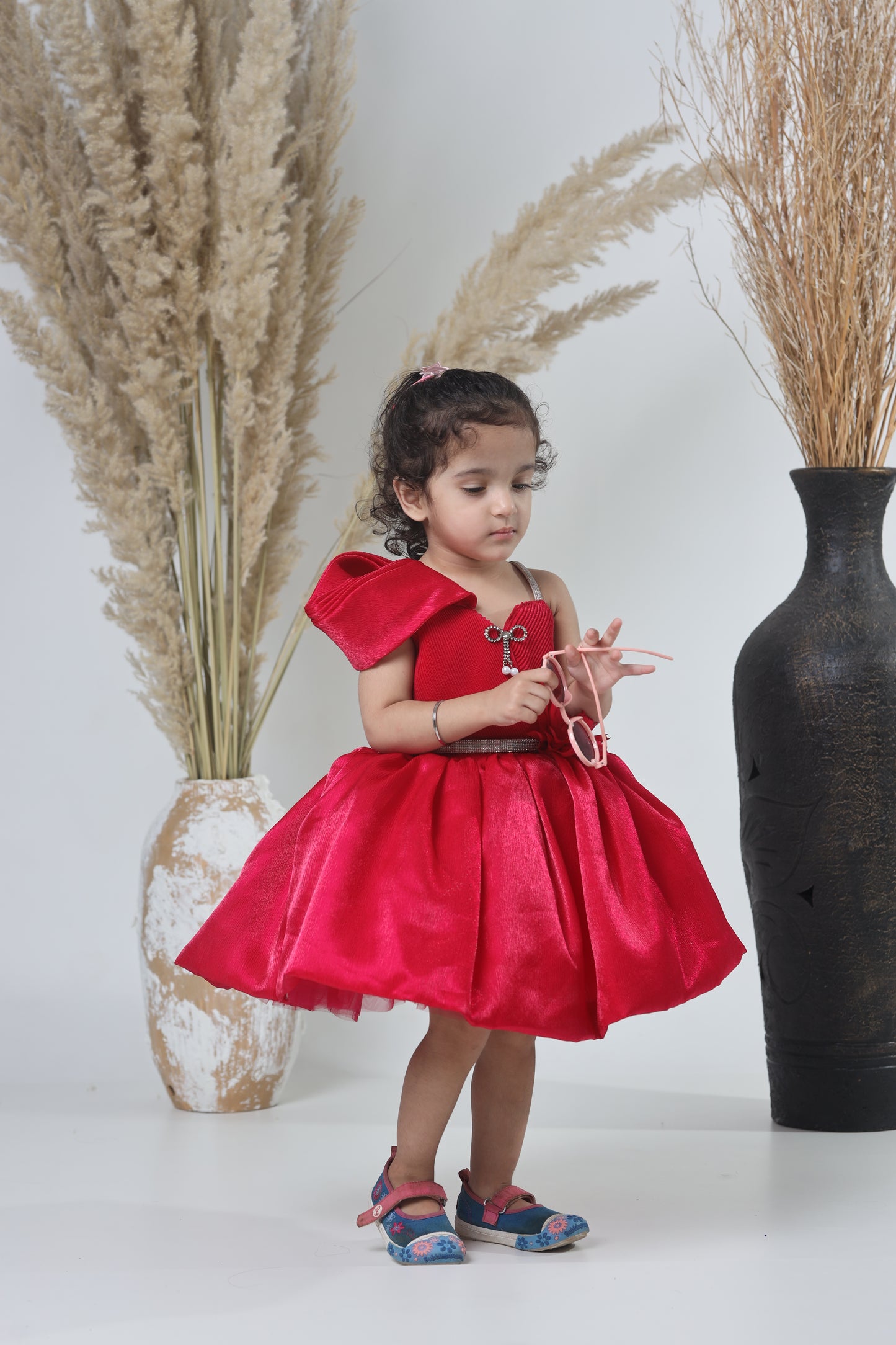 Stylish Red Party Wear Gown for Girls