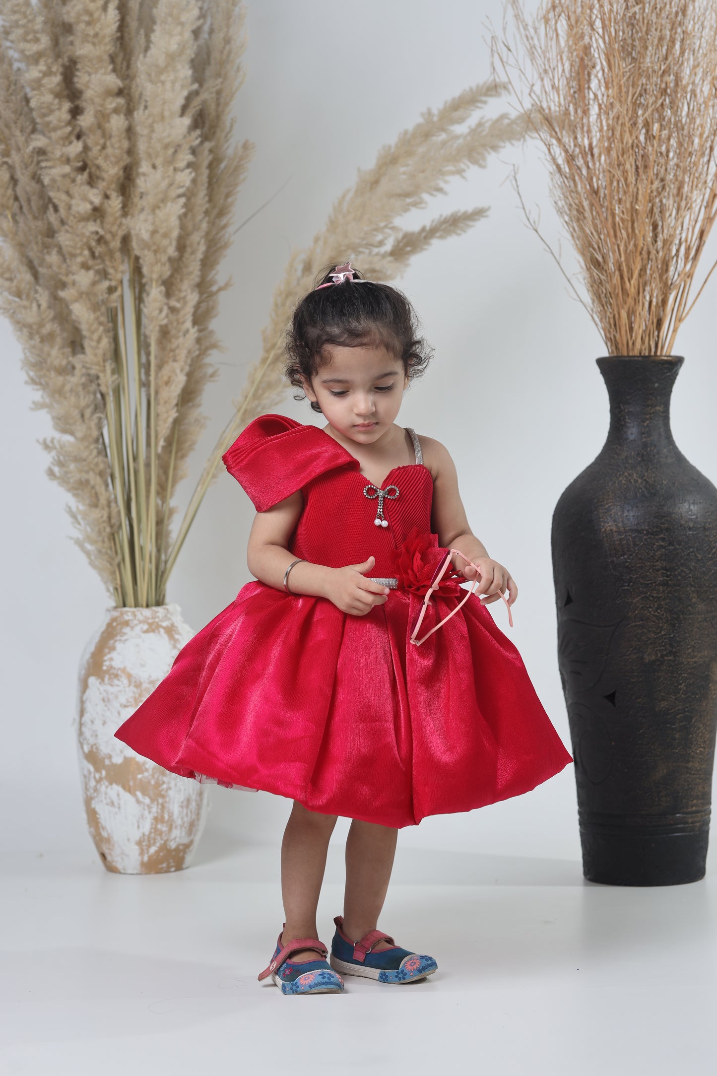 Stylish Red Party Wear Gown for Girls