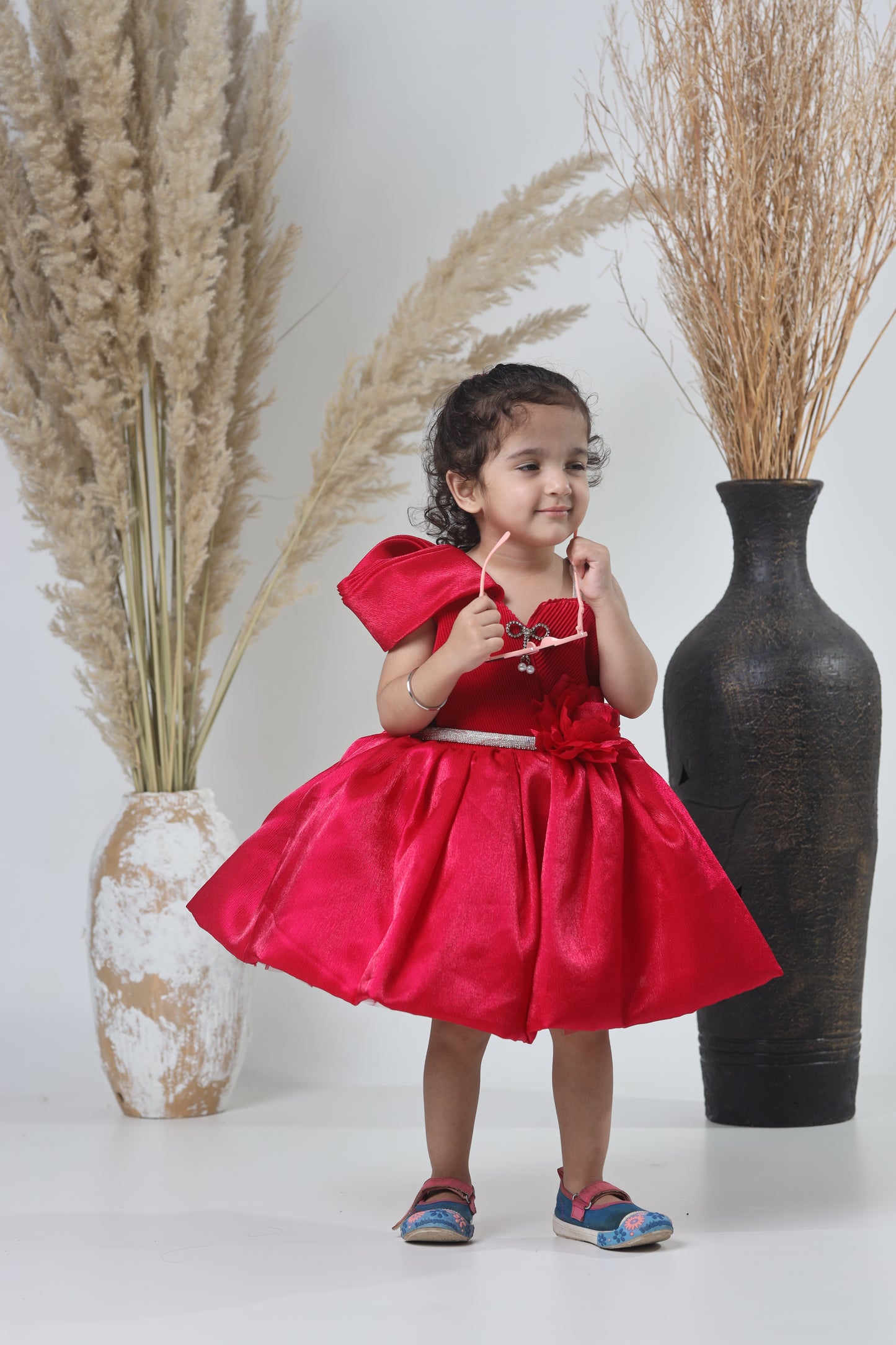 Stylish Red Party Wear Gown for Girls