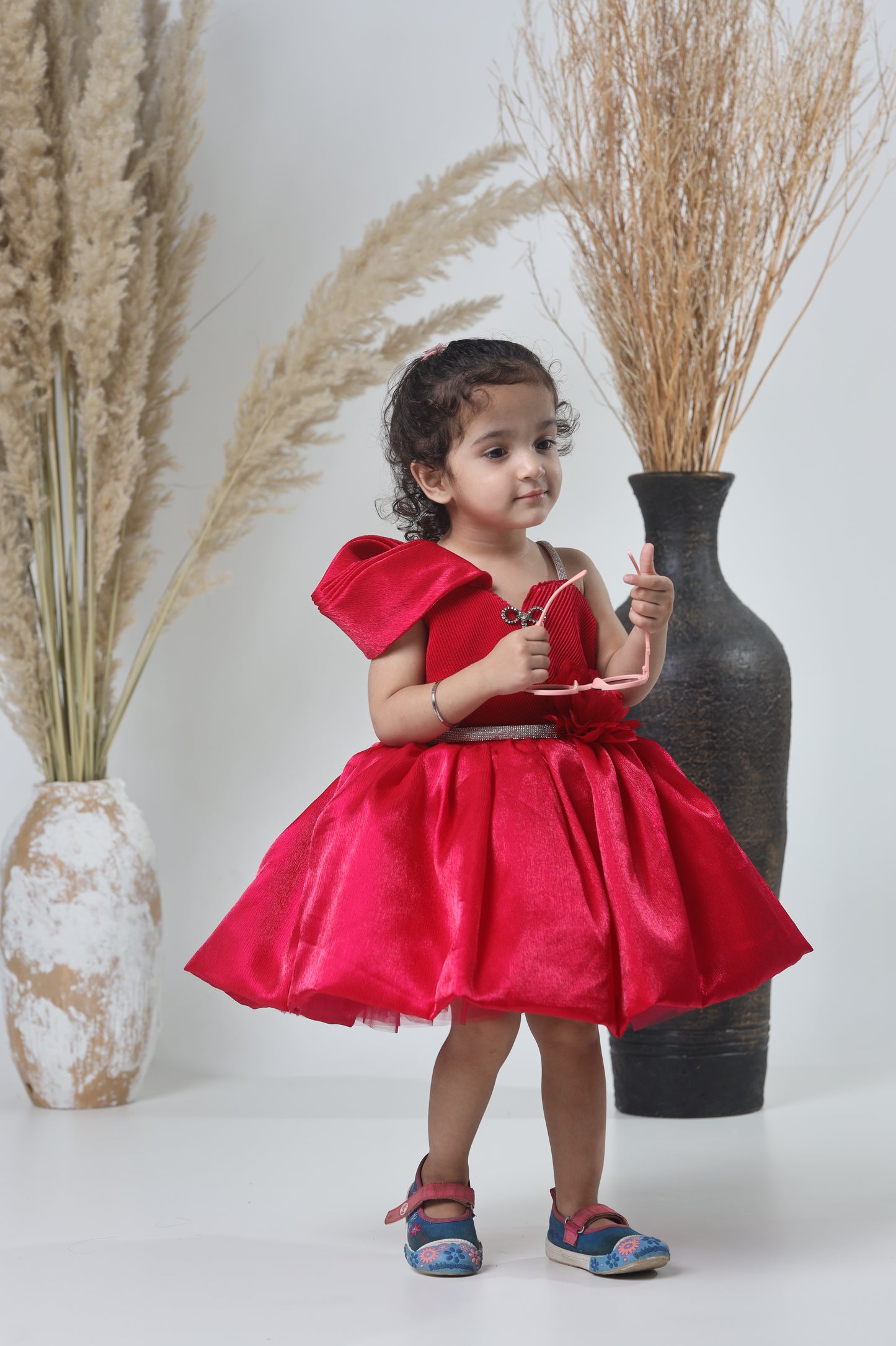 Stylish Red Party Wear Gown for Girls