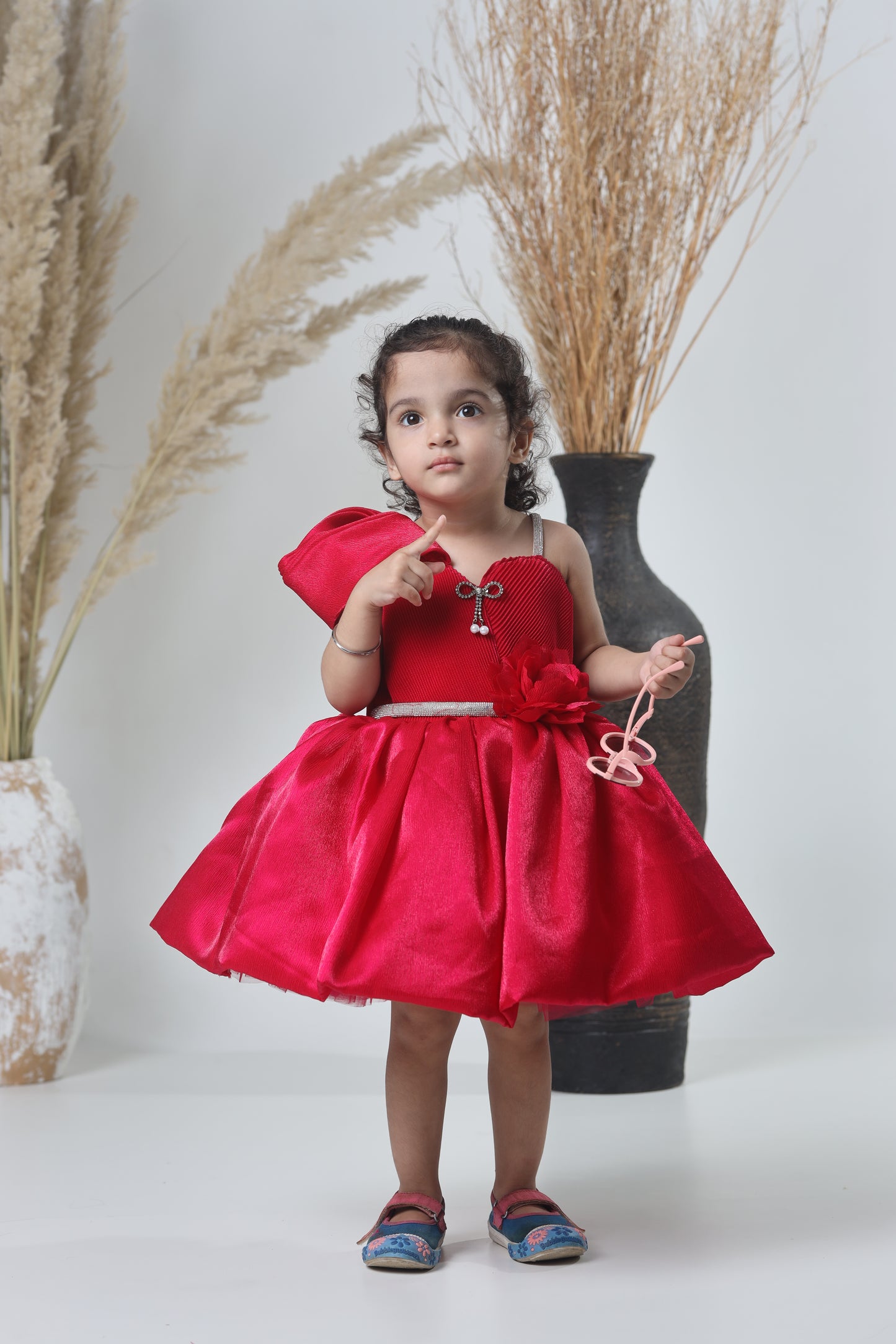 Stylish Red Party Wear Gown for Girls