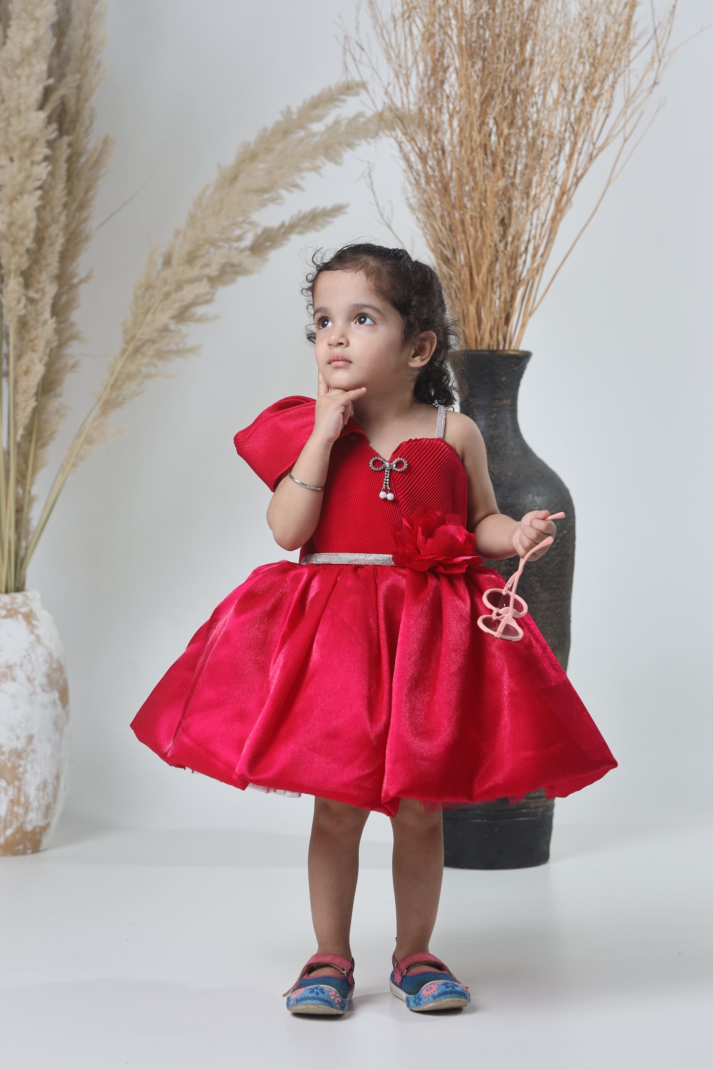 Stylish Red Party Wear Gown for Girls