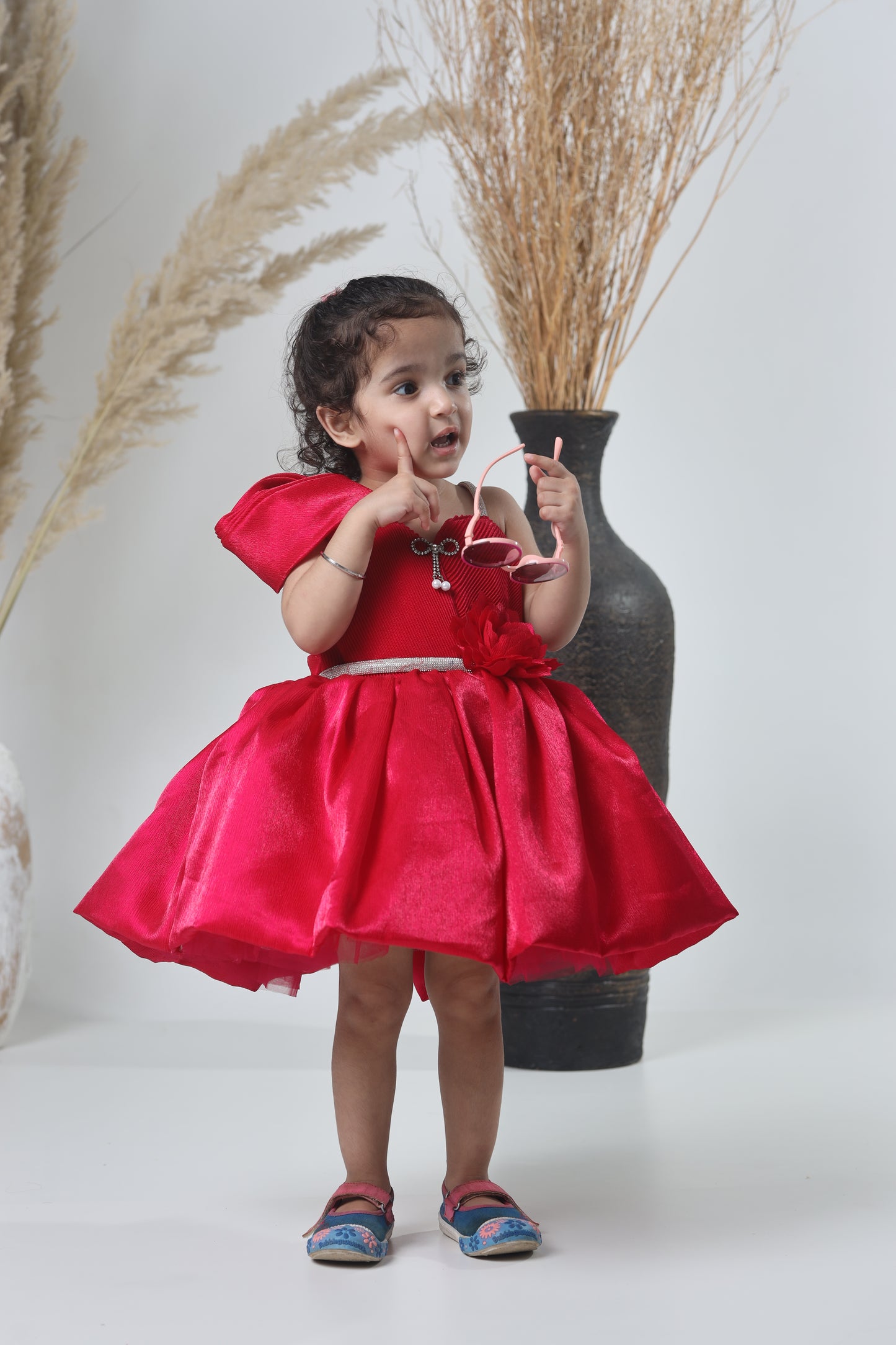 Stylish Red Party Wear Gown for Girls