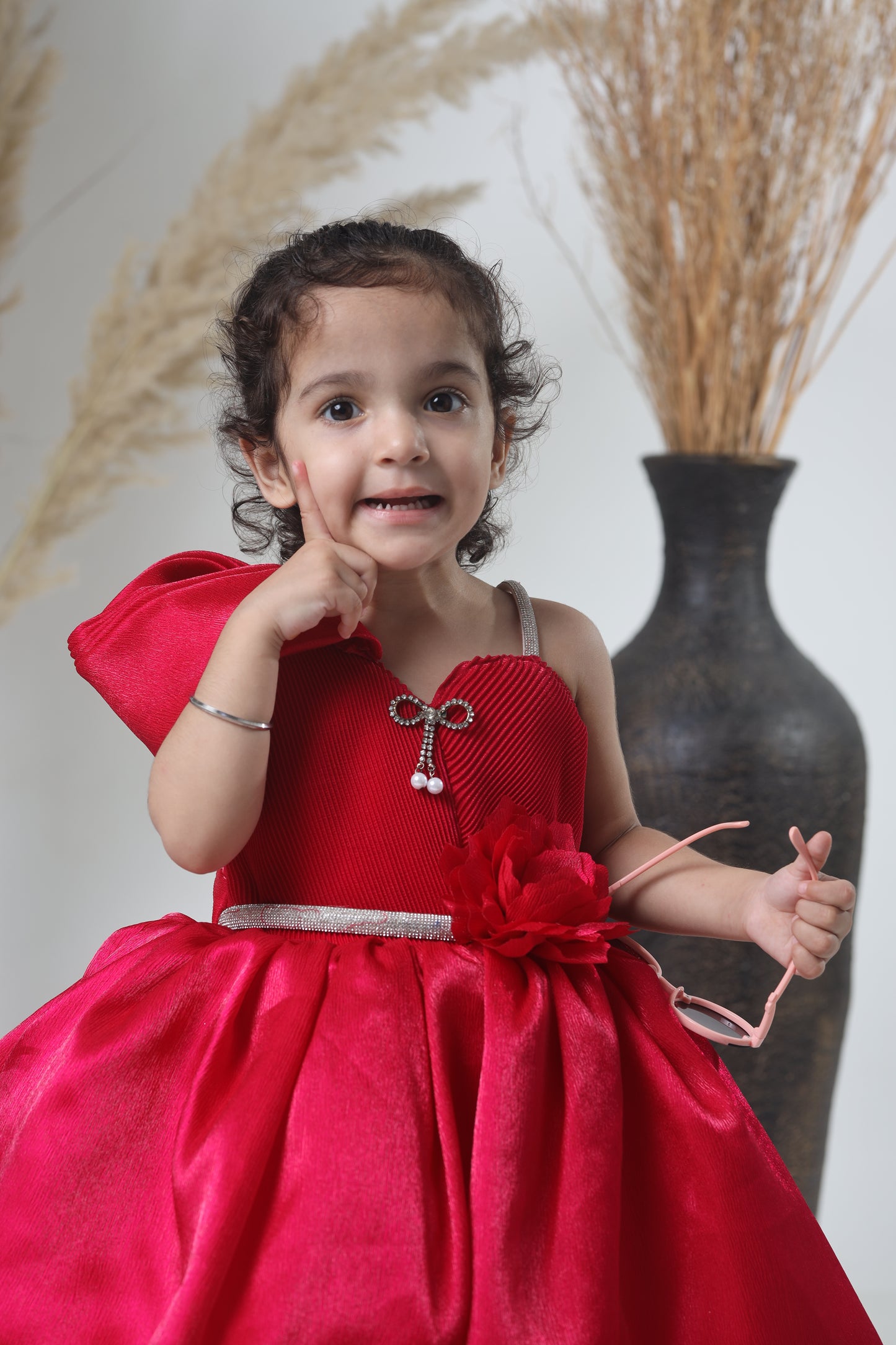 Stylish Red Party Wear Gown for Girls