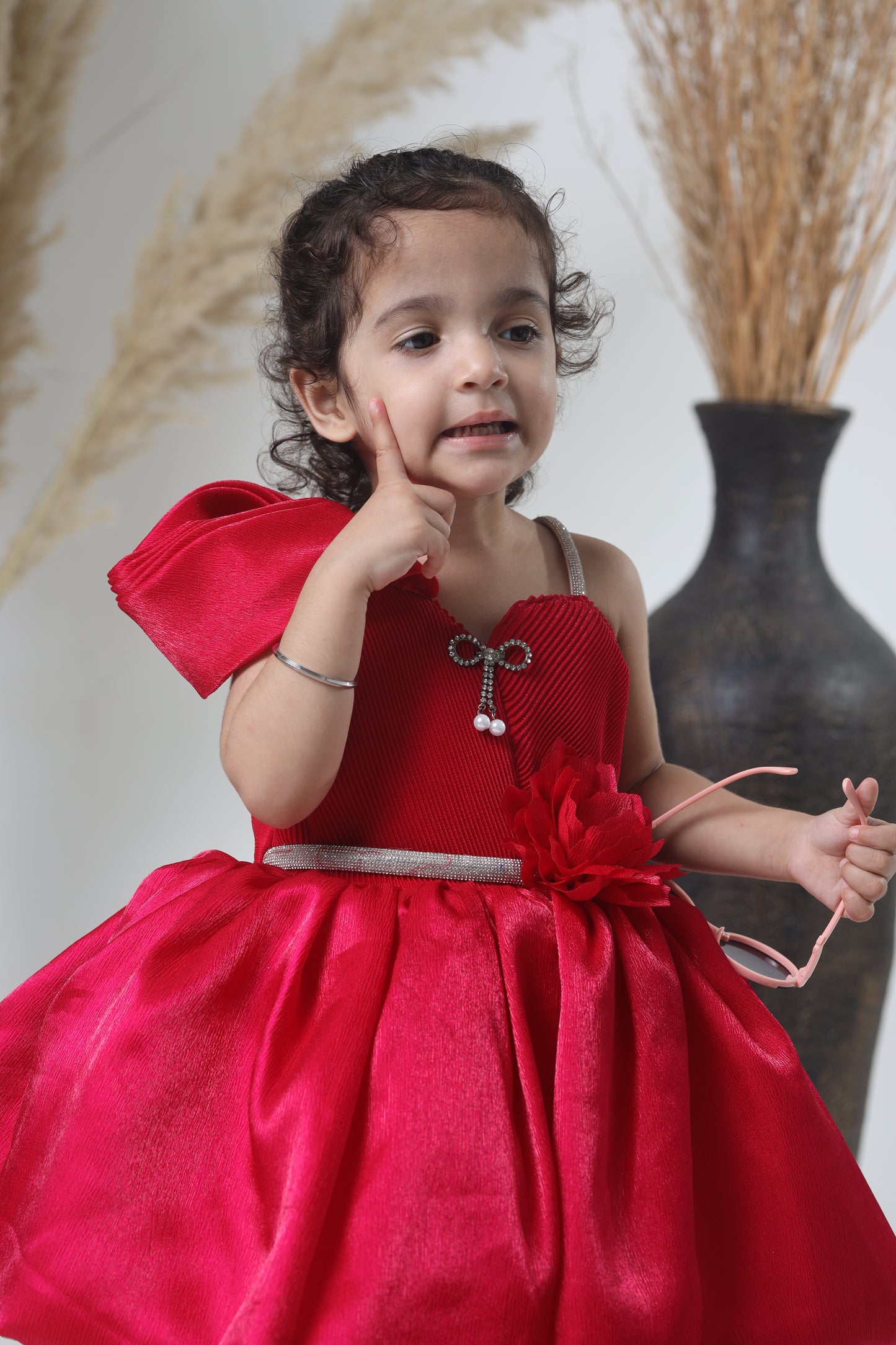 Stylish Red Party Wear Gown for Girls