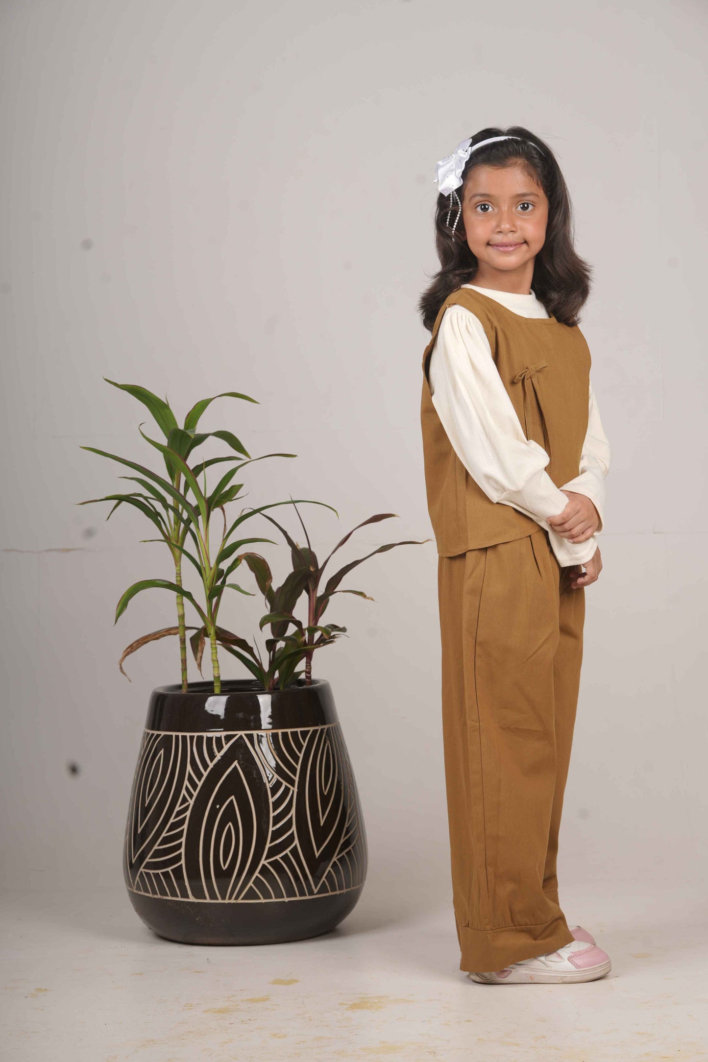 Girls Mehandi Plazzo Top Set