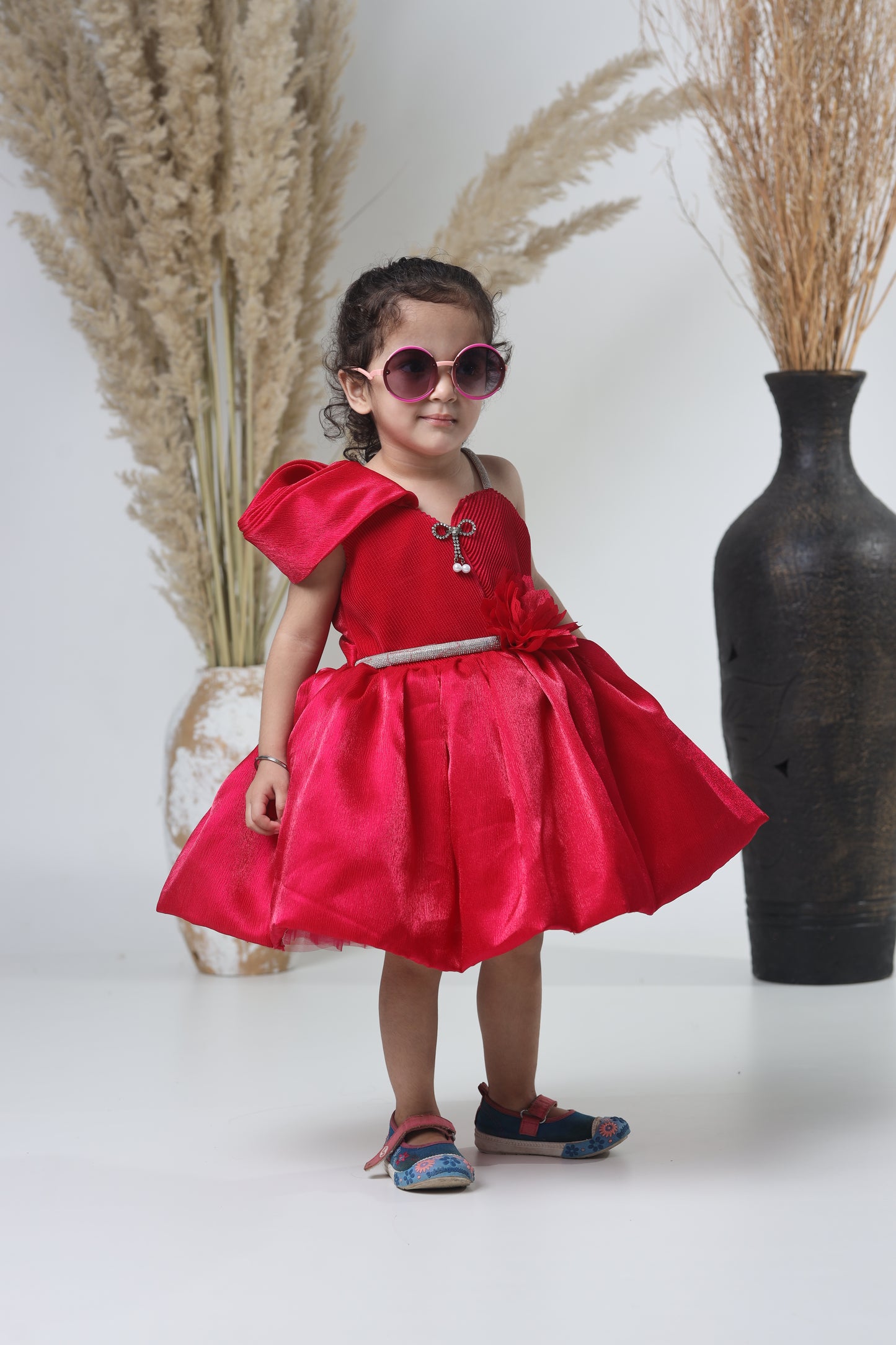 Stylish Red Party Wear Gown for Girls