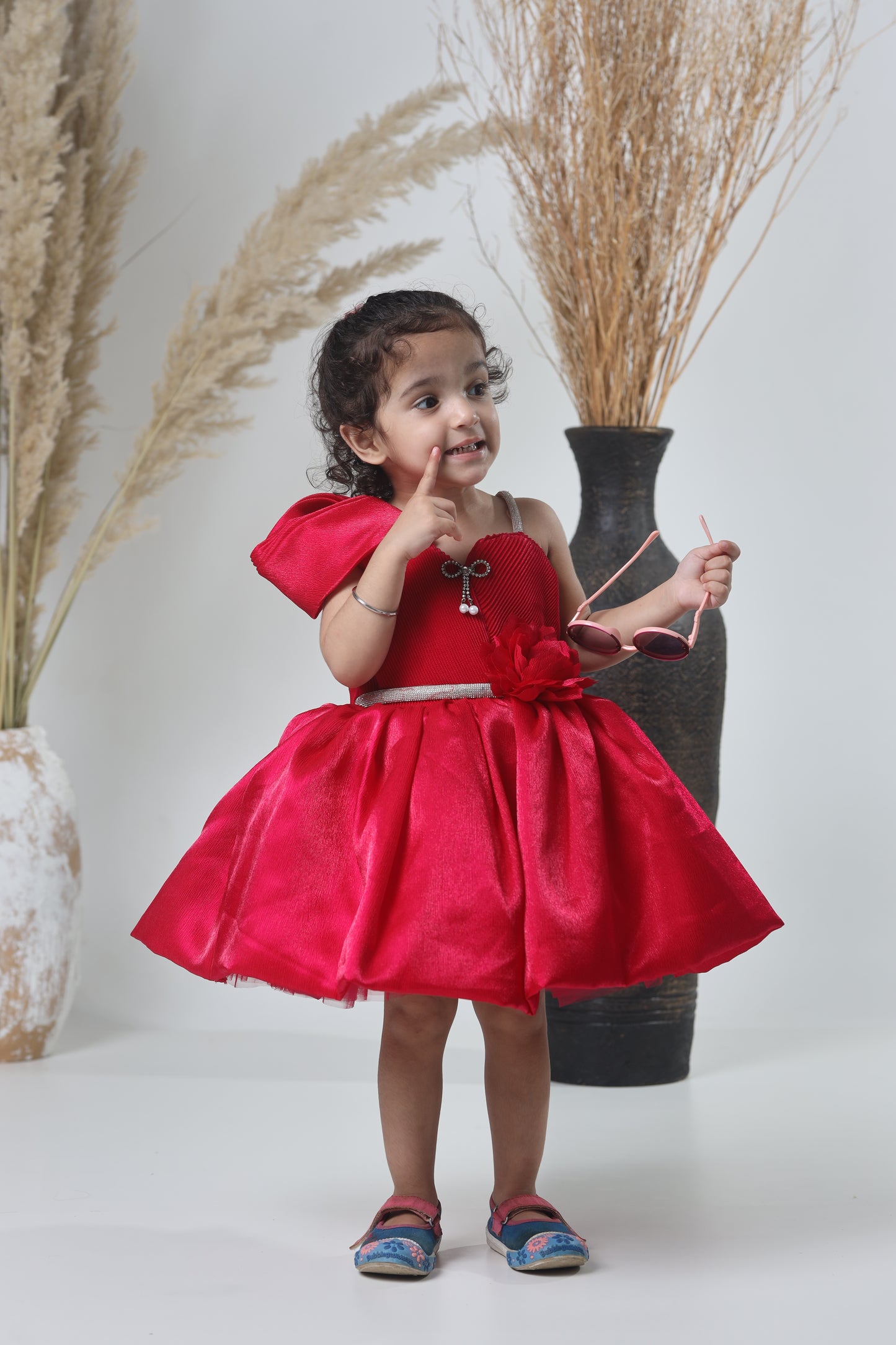 Stylish Red Party Wear Gown for Girls