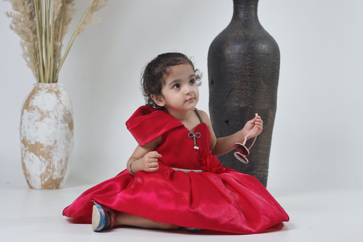 Stylish Red Party Wear Gown for Girls